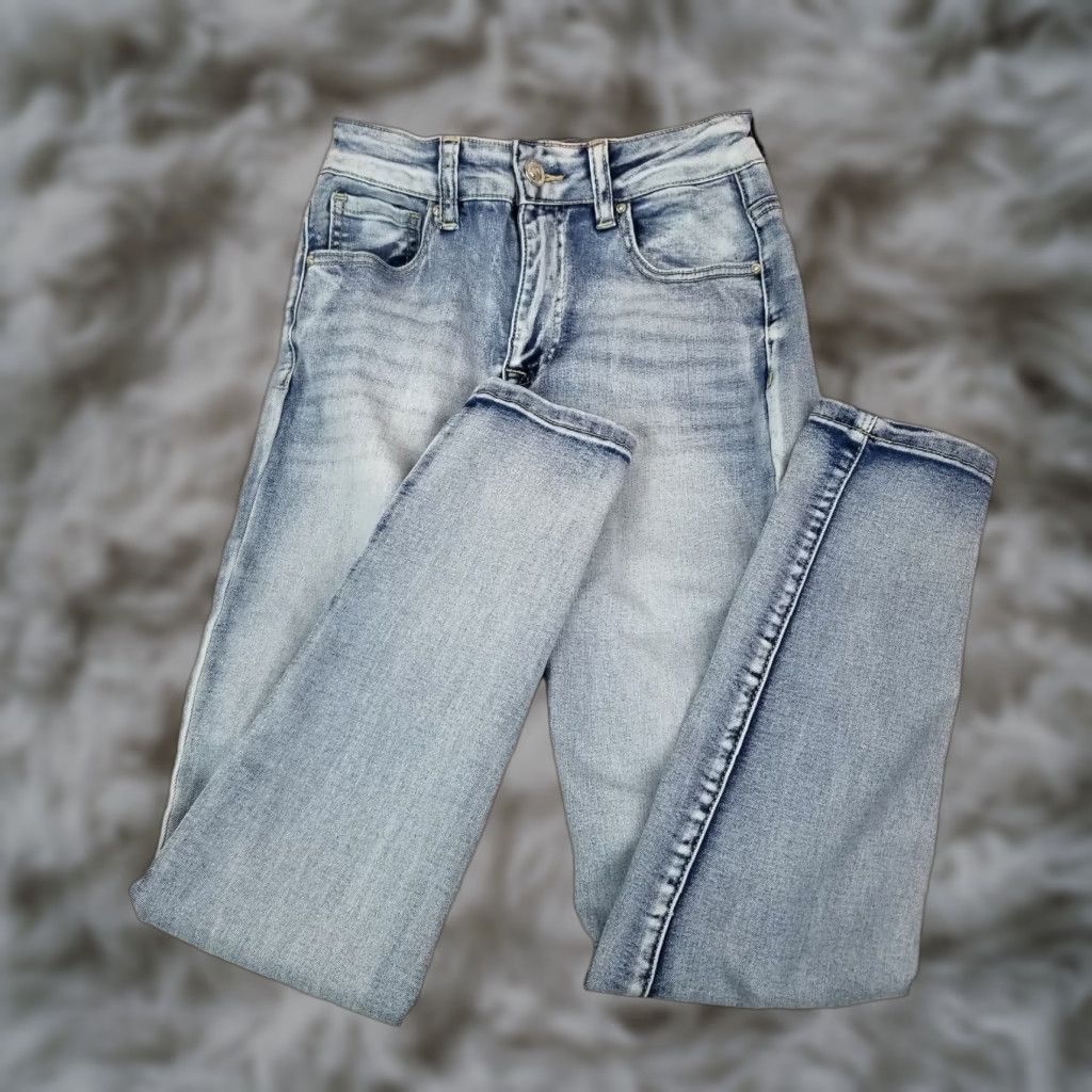 Vintage WAX JEAN Jeans Teens High Rise Skinny Blue Light Wash Size 5 / 27 Size 27" / US 4 / IT 40 - 1 Thumbnail