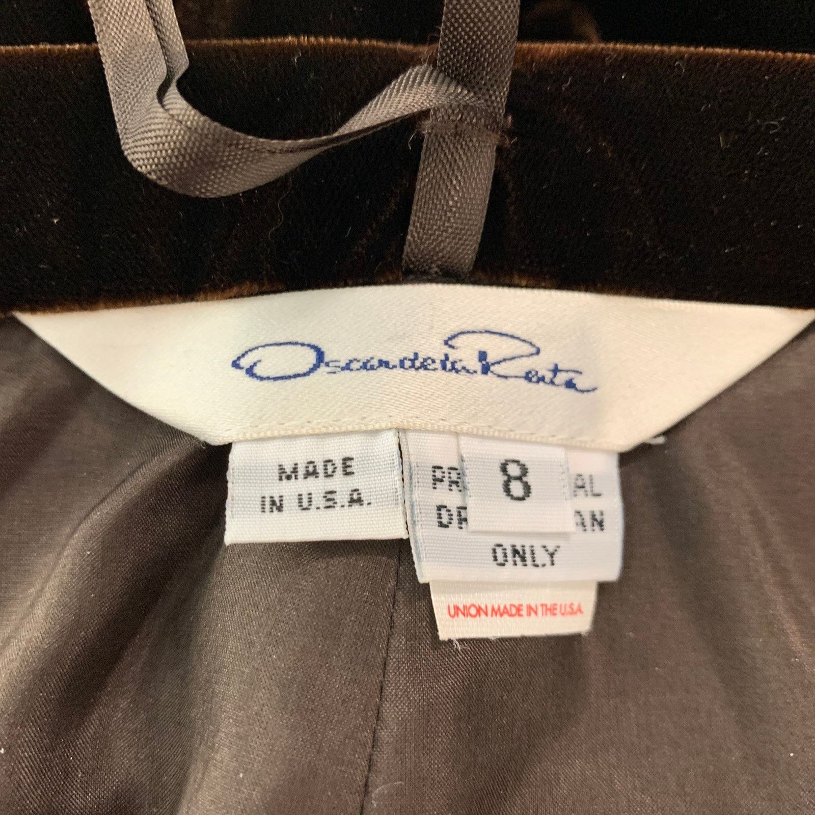 Oscar De La Renta OSCAR DE LA RENTA Brown Velvet High Waisted Dress Pants Size 30" / US 8 / IT 44 - 4 Thumbnail