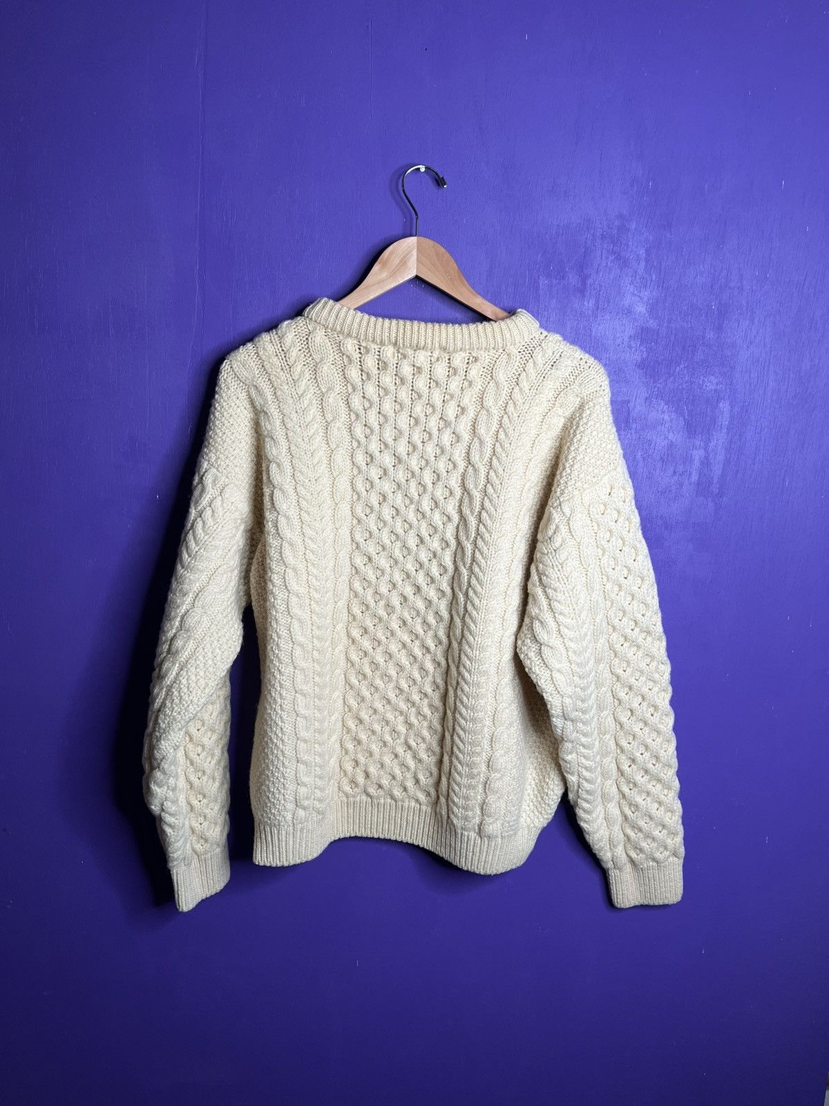 L.L. Bean × Vintage Vintage 90s LL Bean cable knit simple sweater Size US L / EU 52-54 / 3 - 2 Thumbnail