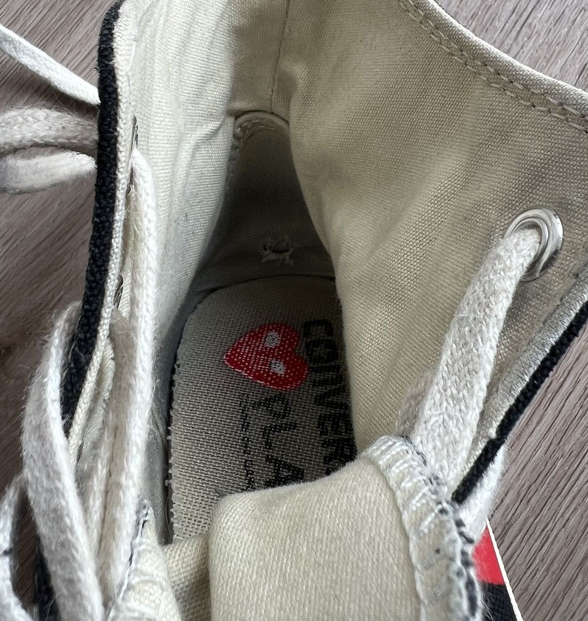 Comme des Garcons × Converse Converse x CDG Play Comme Des Garçons Black High Sneakers Size US 6 / IT 36 - 10 Thumbnail