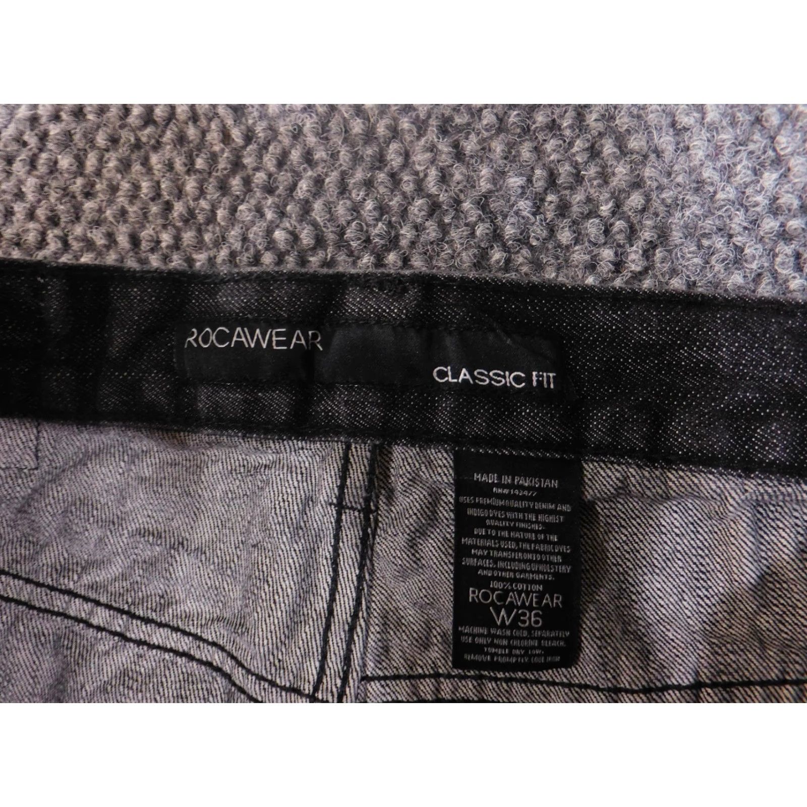Rocawear Rocawear Jeans Mens 36 Black Denim Straight Leg Classic Fit Streetwear Urban Mens Size US 36 / EU 52 - 3 Thumbnail