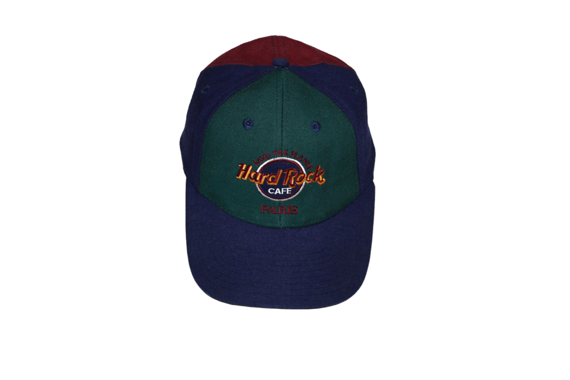 Hard Rock Cafe VTG🔥Hard Rock Cafe Paris Logo embroidery colorblock cap Size ONE SIZE - 2 Thumbnail