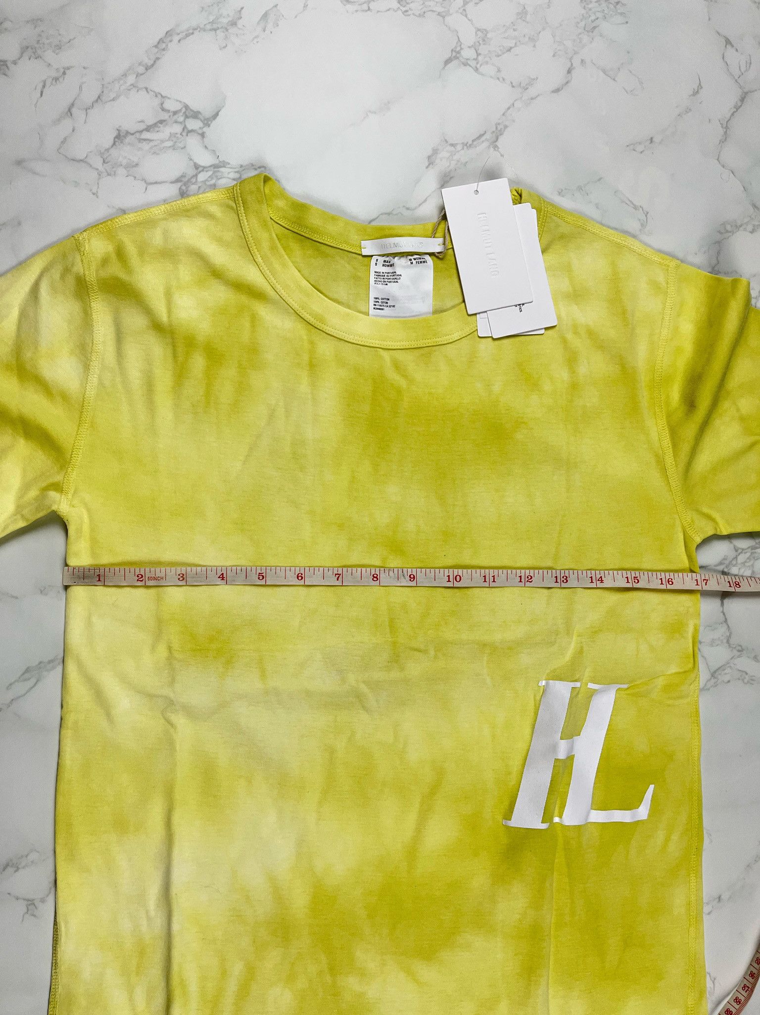 Helmut Lang 🔥75% OFF🔥 [SALE] Helmut Lang Tie Dye Monogram Yellow Tee Size US S / EU 44-46 / 1 - 5 Thumbnail