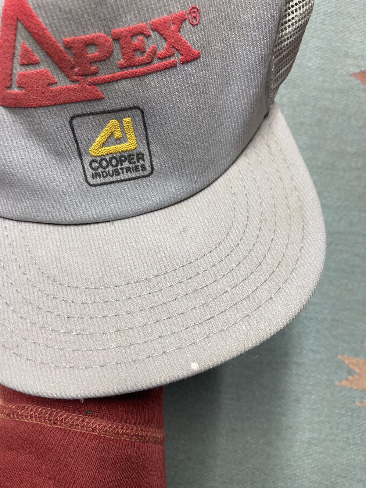 Vintage VTG 80s trucker hat mesh apex copper industries power tools Size ONE SIZE - 3 Thumbnail