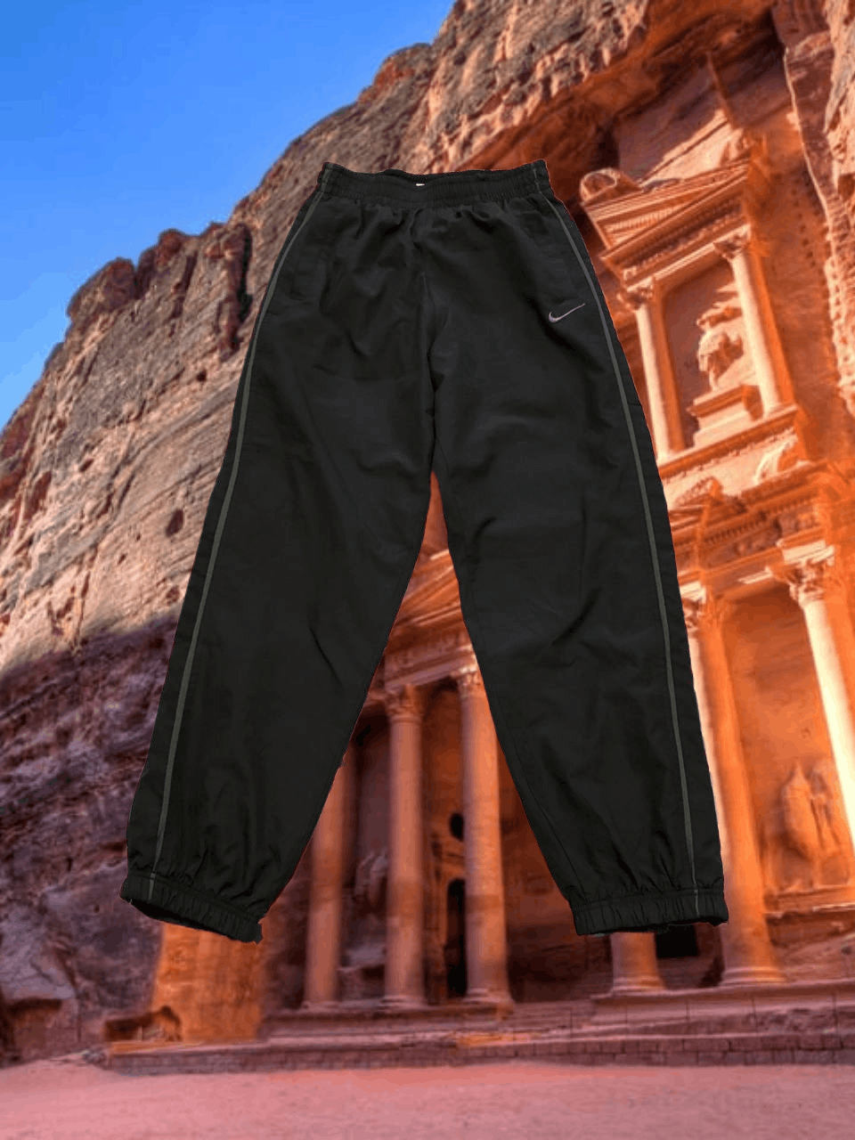 Nike NIKE black Vintage logo Casual pants Y2K streetwear Size US 30 / EU 46 - 1 Thumbnail