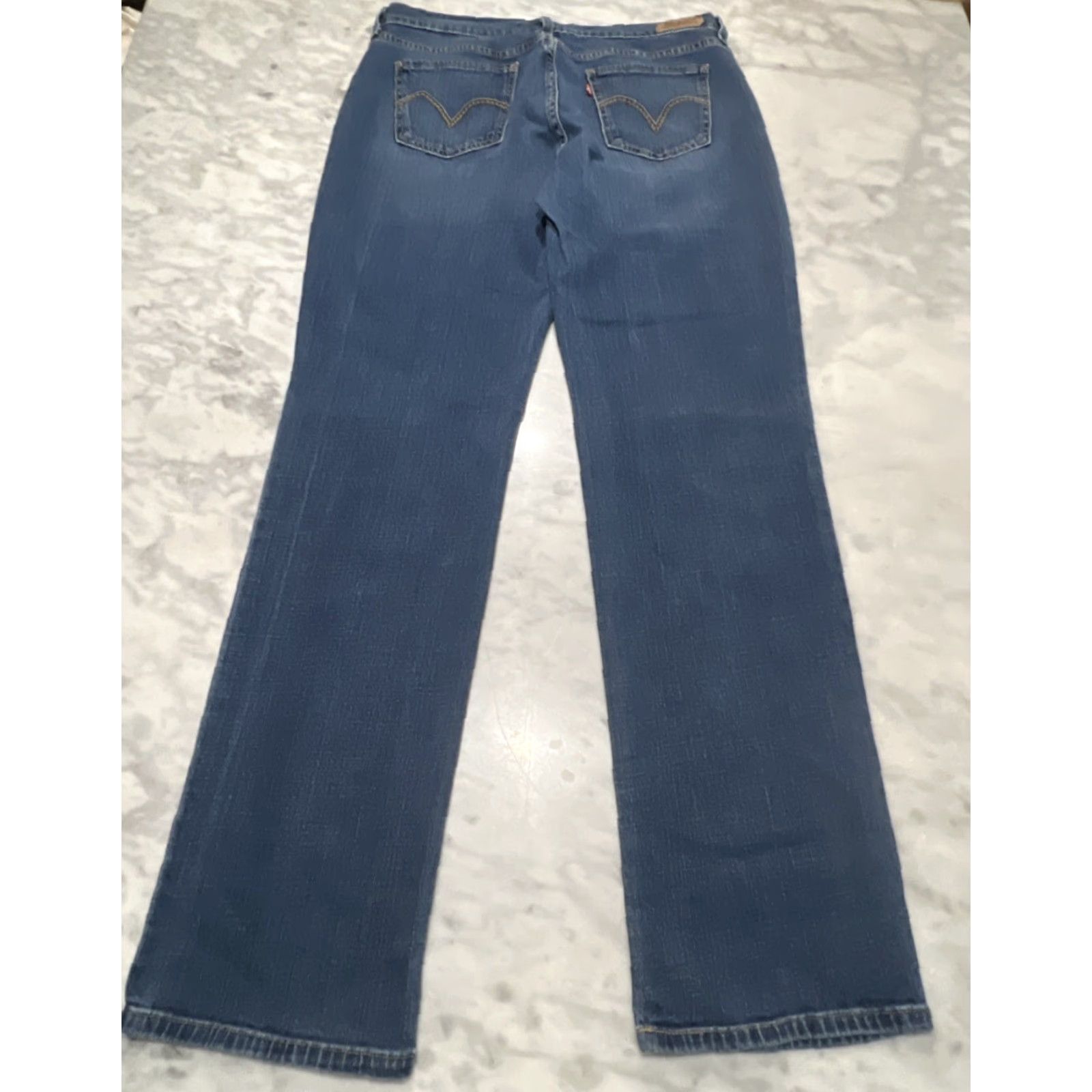 Levi's LEVI'S 505 Jeans WOMEN'S 10 32W 32L Straight Leg Cotton Spandex Mid Rise Size 32" / US 10 / IT 46 - 3 Thumbnail