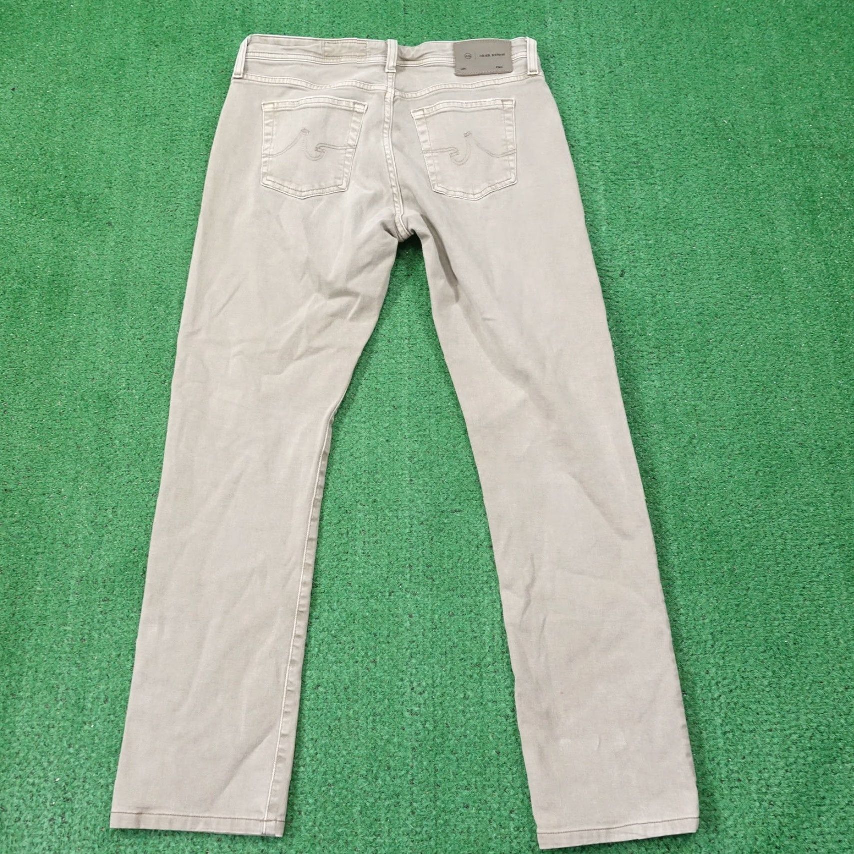 Denime AG Adriano Goldschmied Jeans Mens 32x29 Beige Everett Straight Denim Size US 32 / EU 48 - 5 Thumbnail