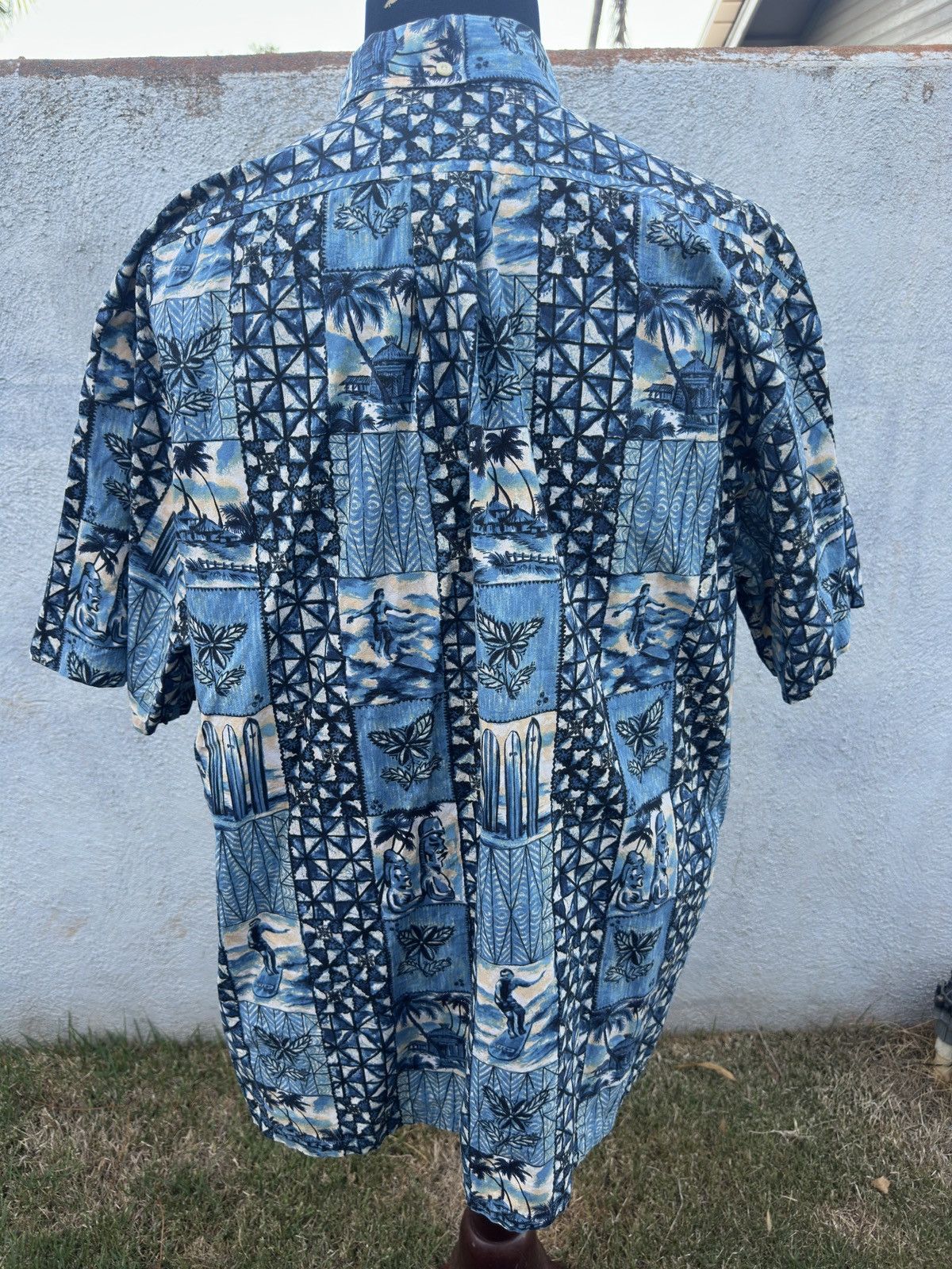 Reyn Spooner PreOwned Reyn Spooner Blue Hawaiian Print Men's 3XL Size US XXL / EU 58 / 5 - 2 Thumbnail