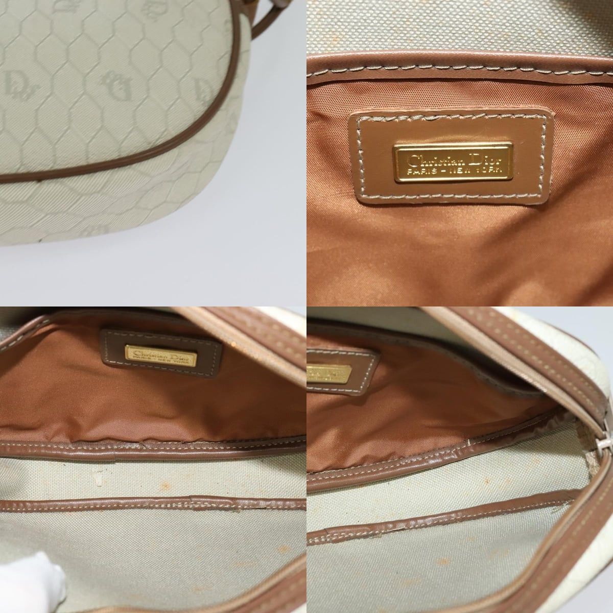 Dior DIOR Honeycomb Canvas Shoulder Bag Pvc White Size ONE SIZE - 11 Thumbnail