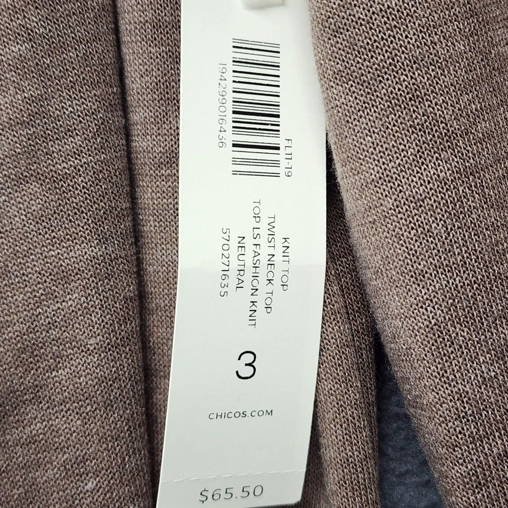 Vintage Chicos Cardigan Top Womens XL Tan Knit Flowy Twist Neck Long Sleeve Sweater Casual Travel Capsule Regular Womens XL Cardigan Top Size XL / US 12-14 / IT 48-50 - 5 Thumbnail