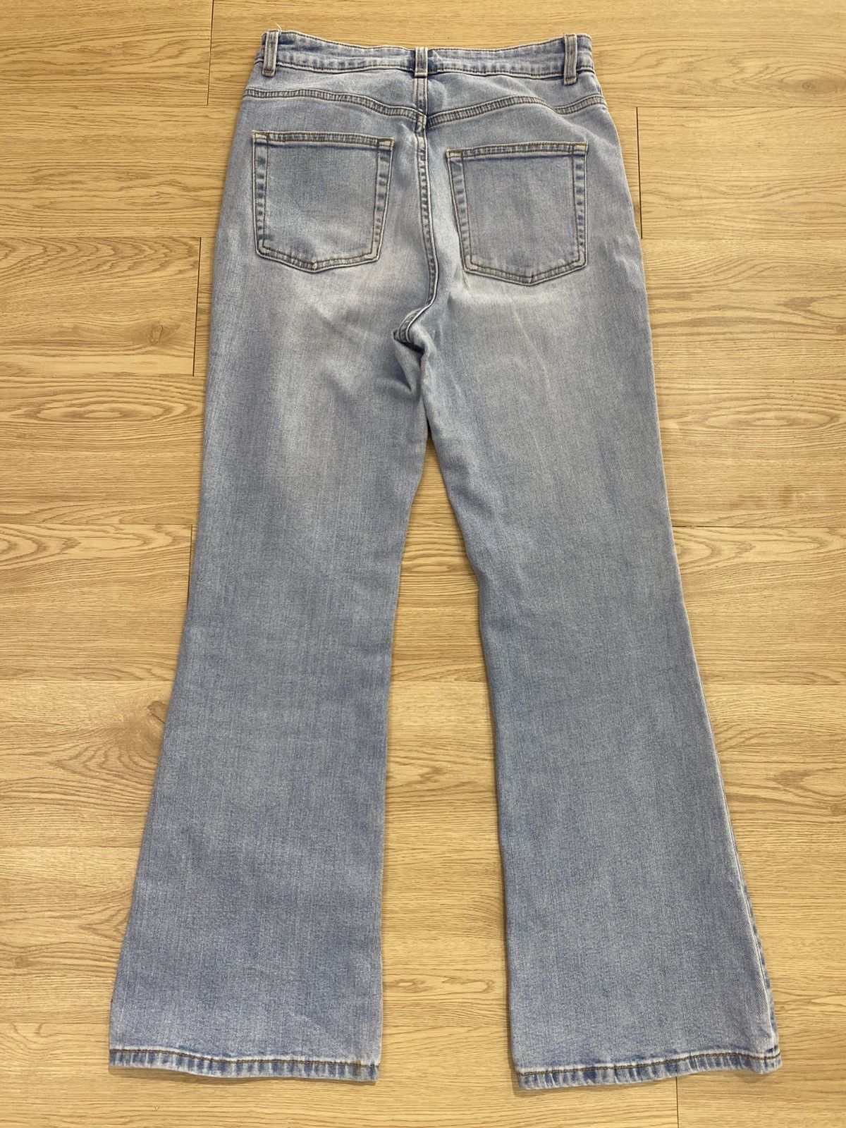 GU GU Japanese Brand Blue Faded Style Flare Jeans Size US 29 - 3 Thumbnail