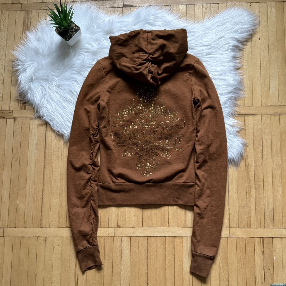 Hysteric Glamour 📌 Crazy Twisted Heart America Zip Rhinestones Hoodie LGB Size S / US 4 / IT 40 - 2 Thumbnail