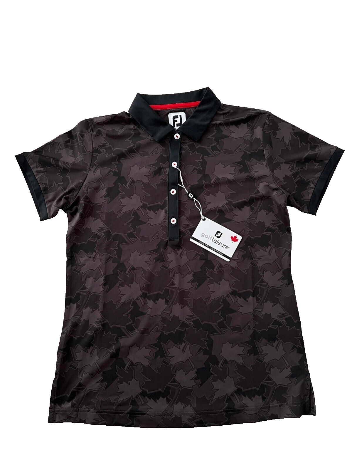 Footjoy FootJoy Canada Day Tonal Leaf Print Polo Top ( S ) Size S / US 4 / IT 40 - 2 Thumbnail
