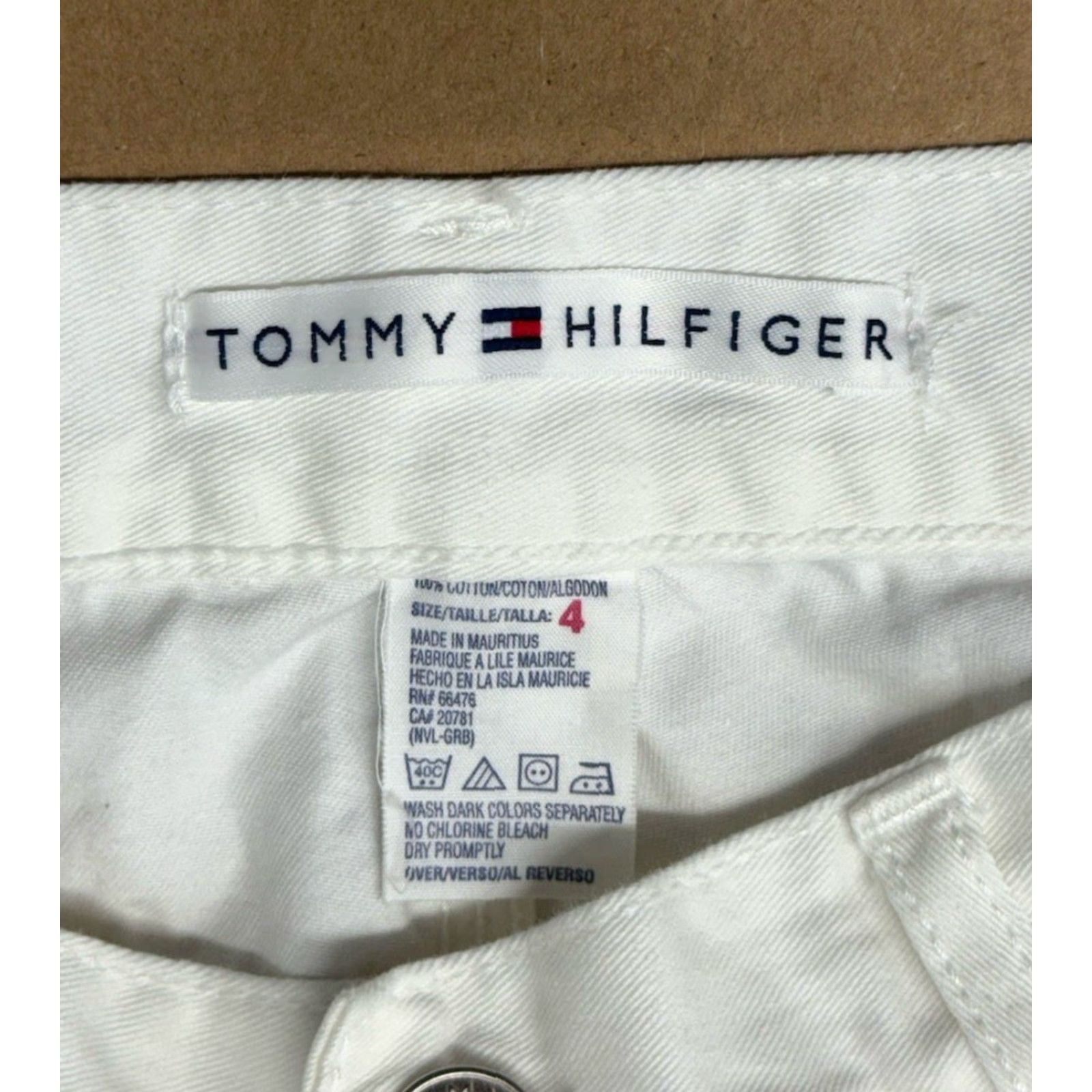 Tommy Hilfiger VINTAGE Tommy Hilfiger Pants Women's Capri Cropped White 90s Retro Logo Zipper Button Cotton Canvas Regular Straight Mid Rise 4 Womens Size 27" / US 4 / IT 40 - 3 Thumbnail