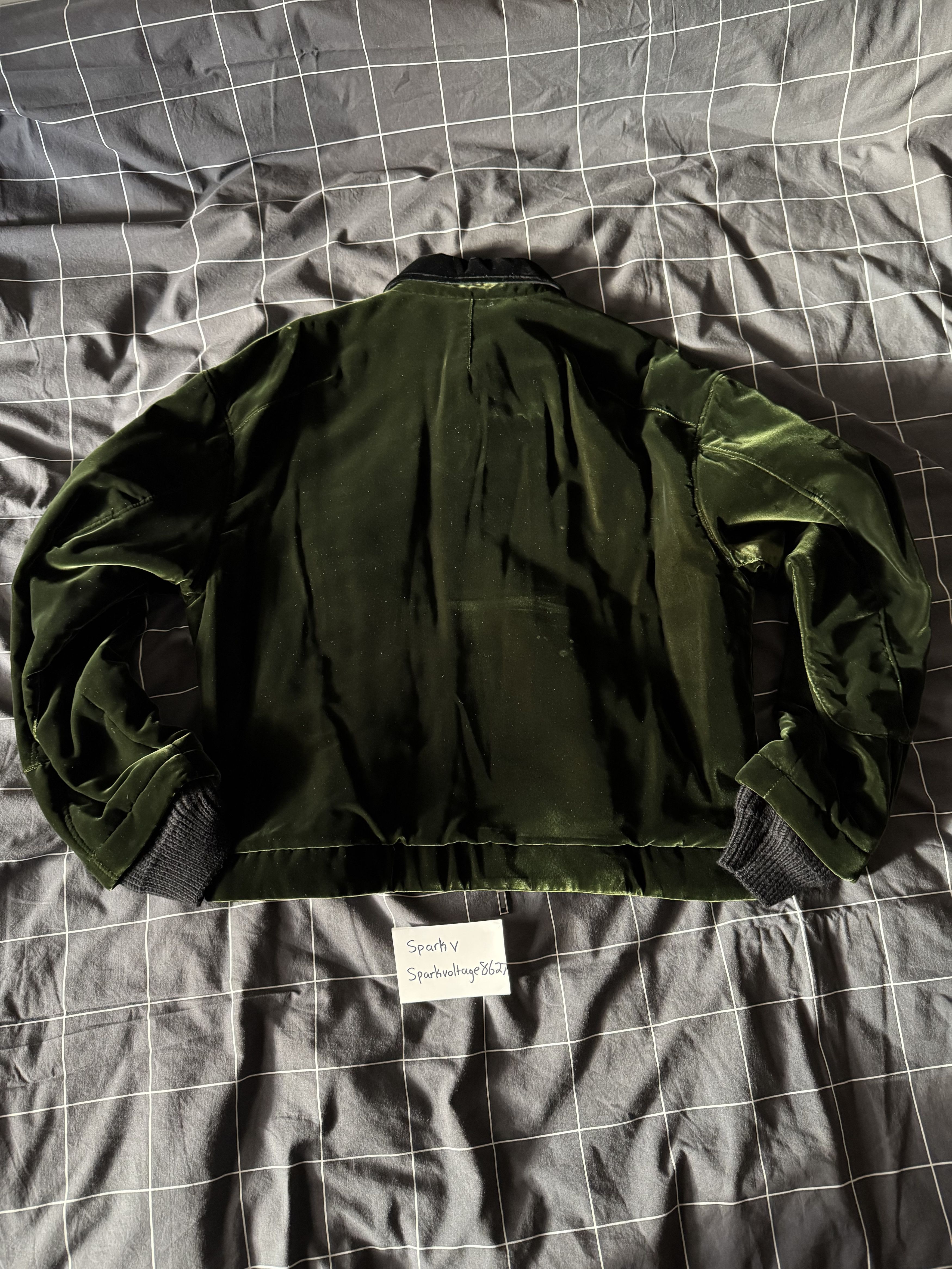 Haider Ackermann Reversible Green Velvet Bomber Size US L / EU 52-54 / 3 - 2 Thumbnail