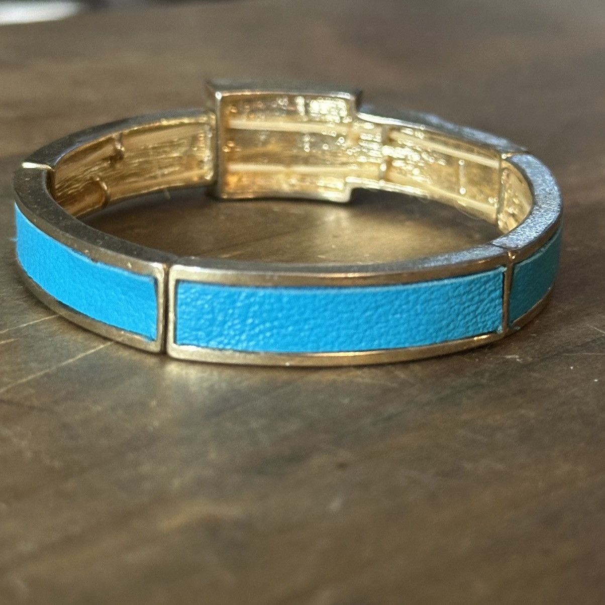 Other Turquoise color leather inlay buckle stretch bracelet Size ONE SIZE - 7 Thumbnail