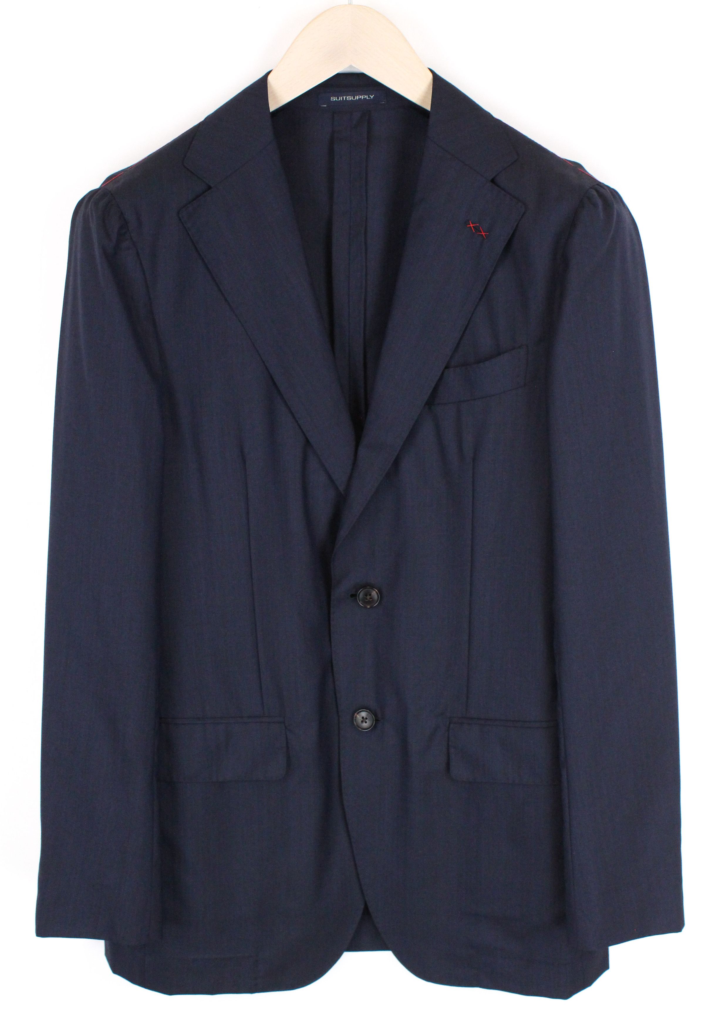 Suitsupply HAVANA UK36R Blue Wool Silk Slim Suit 55090 Size 36R - 4 Thumbnail