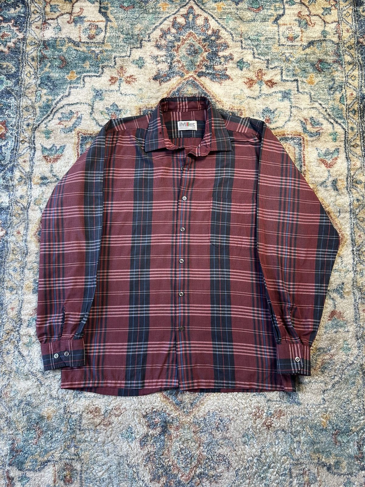 Vintage Vintage 80s Miller Plaid Button-up Shirt Large Size US L / EU 52-54 / 3 - 1 Thumbnail