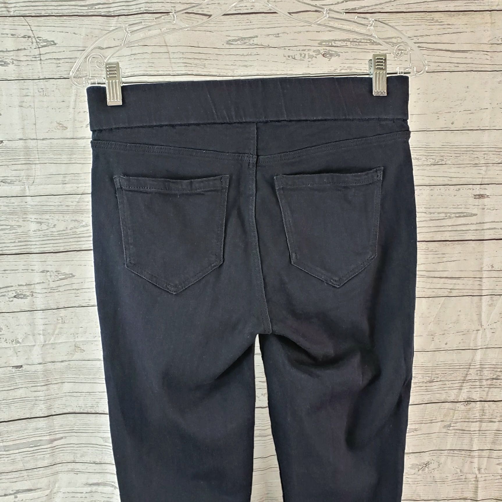 Vintage Liverpool Womens The Skinny Pull On Jeans Sz 4 Blue Dark Wash Mid Rise Size 27" / US 4 / IT 40 - 4 Thumbnail