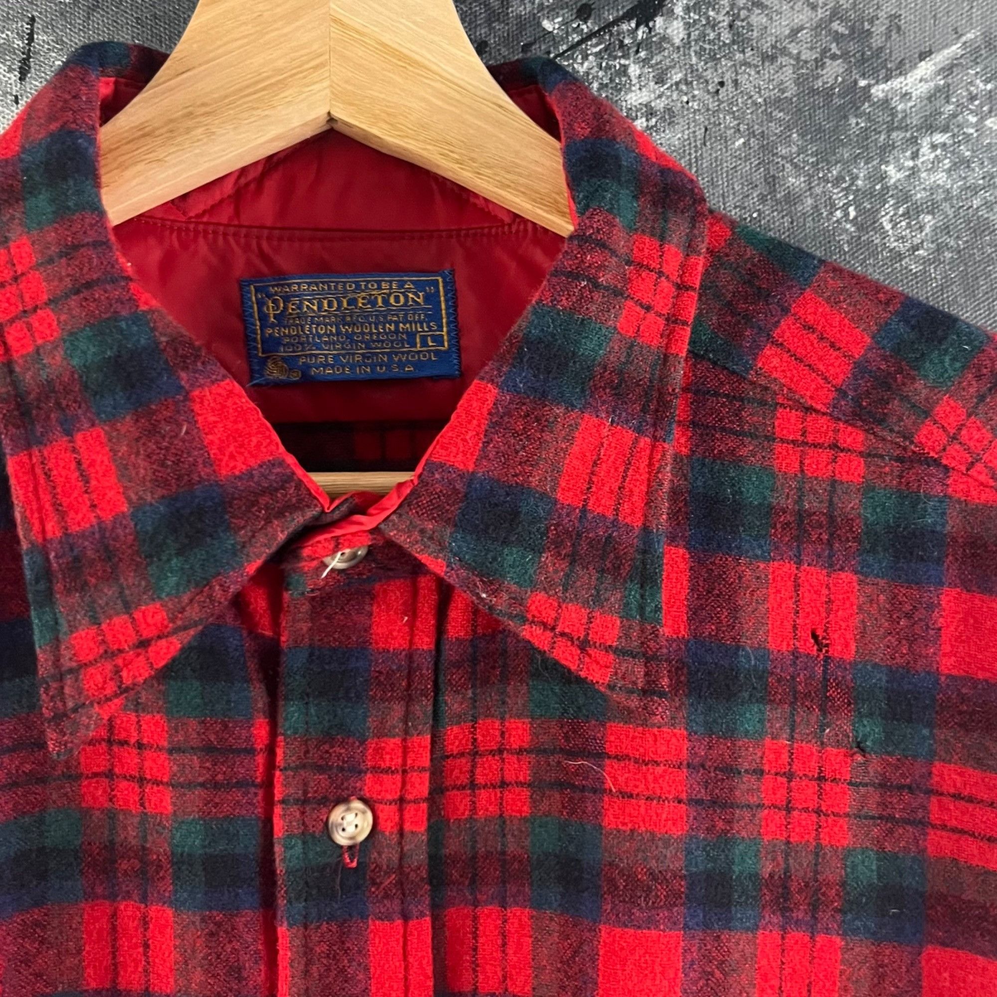 Pendleton × Vintage Vintage 80’s Pendleton flannel shirt Size US L / EU 52-54 / 3 - 3 Thumbnail