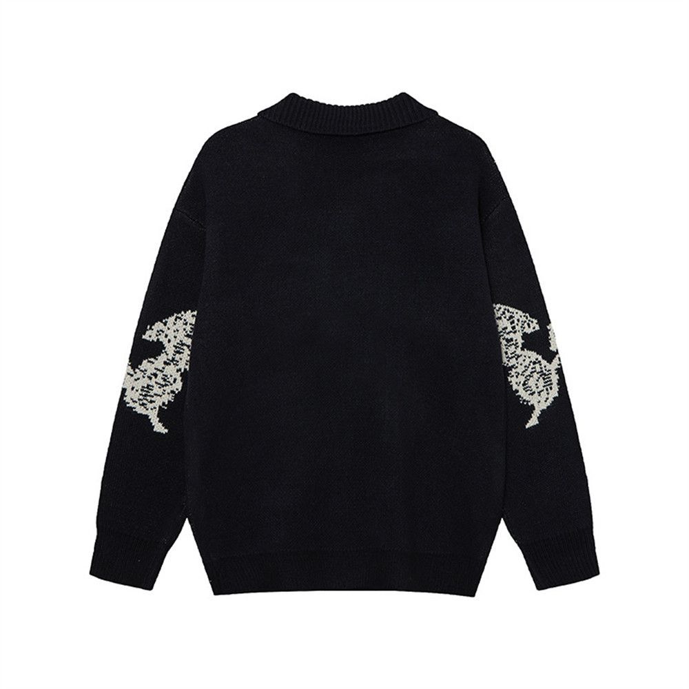 Vintage Loose casual men's high street butterfly lapel sweater Size US M / EU 48-50 / 2 - 2 Thumbnail
