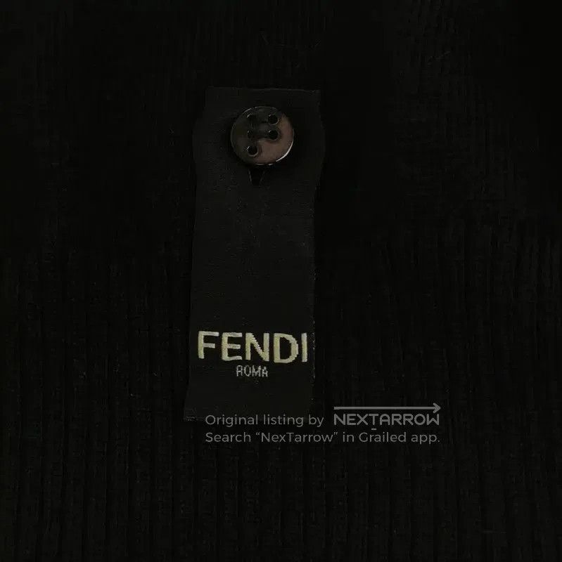 Fendi Fendi Black Wool Logo Embroidered Knit Sweater . Size US S / EU 44-46 / 1 - 3 Thumbnail