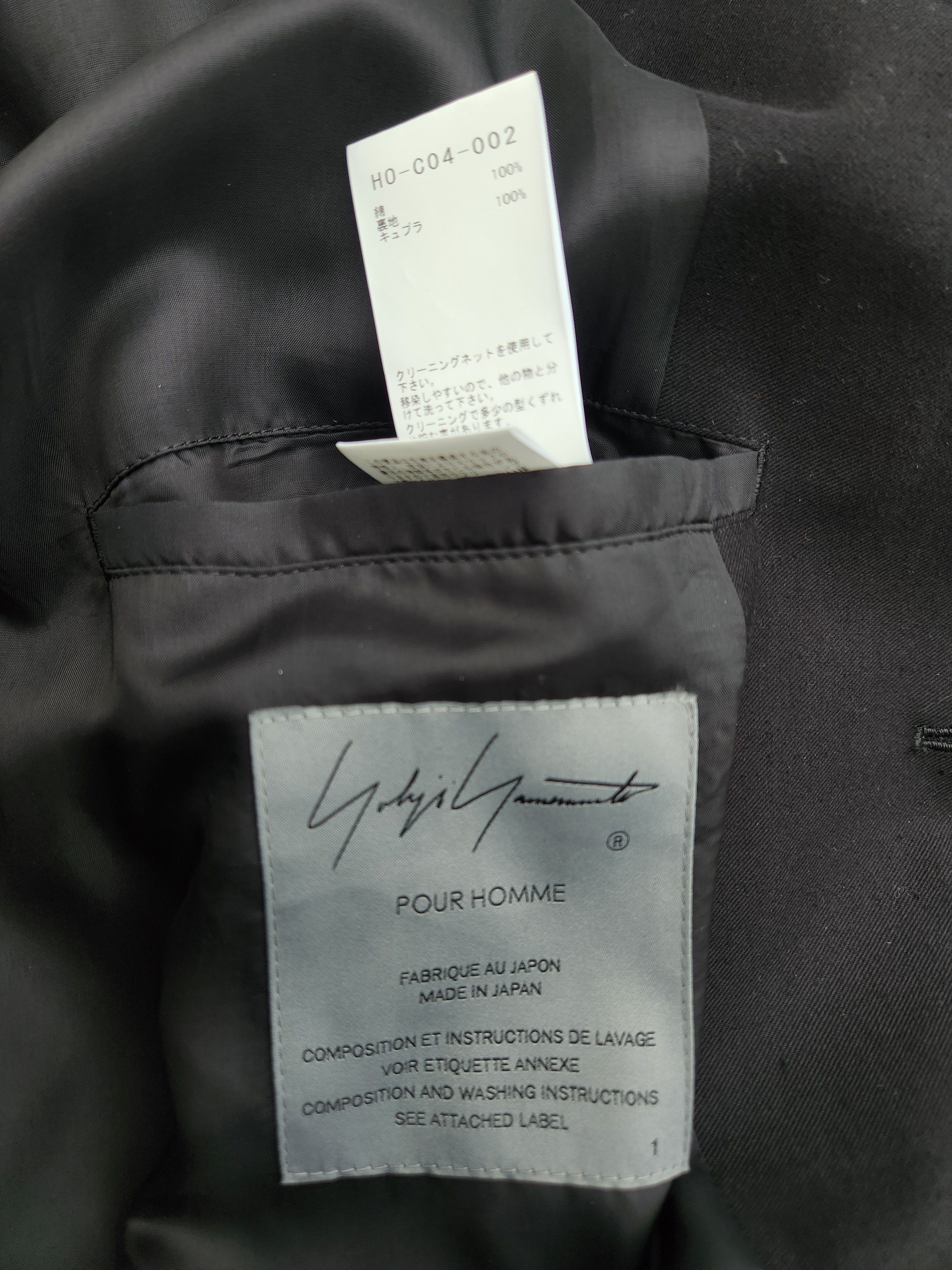 Yohji Yamamoto Yohji Yamamoto Pour Homme Cotton Wide Twill Coat Size US S / EU 44-46 / 1 - 4 Thumbnail
