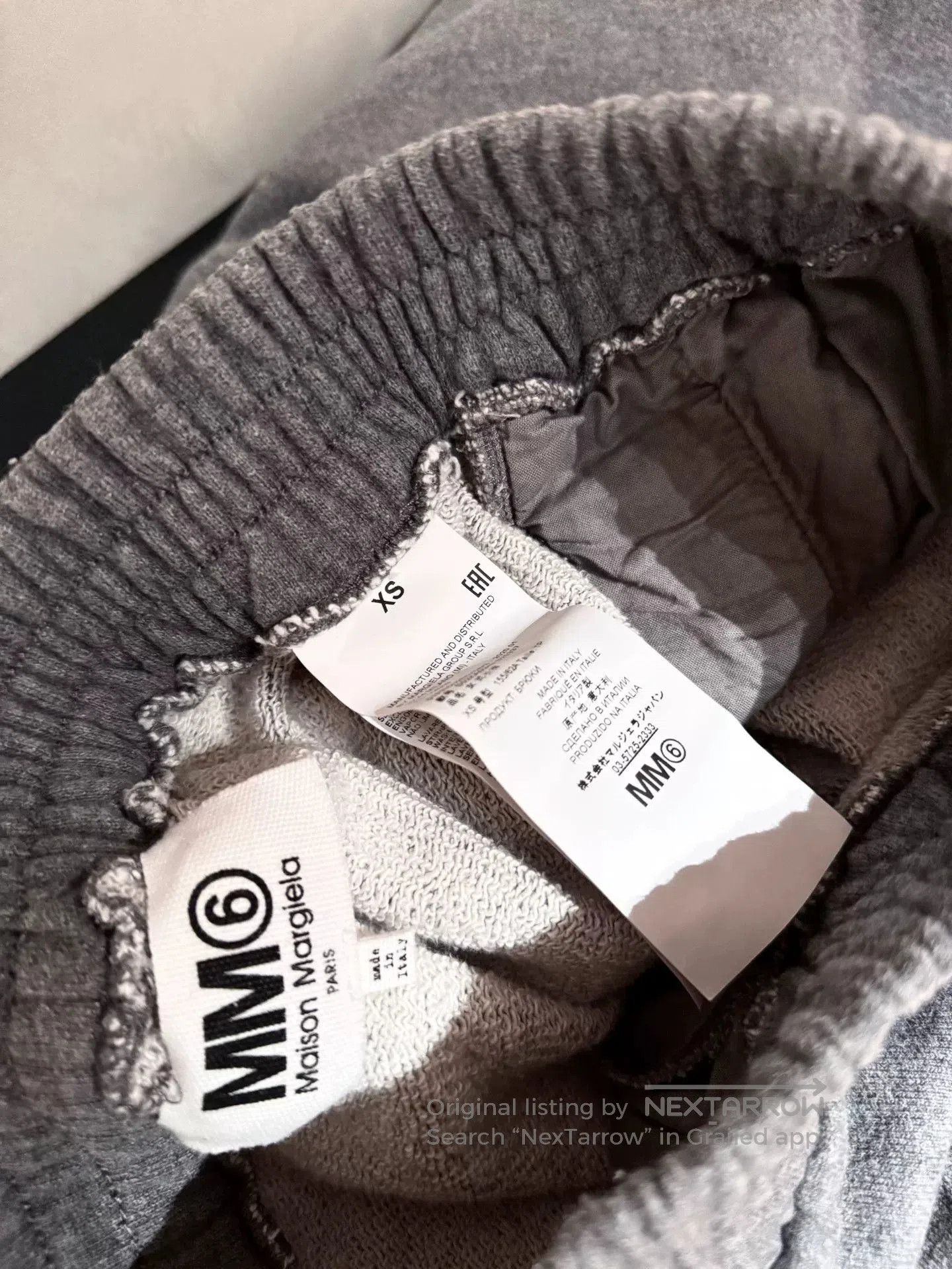 Maison Margiela Maison Margiela MM6 Gray Split Hem Sweatpants. Size 33" - 3 Thumbnail