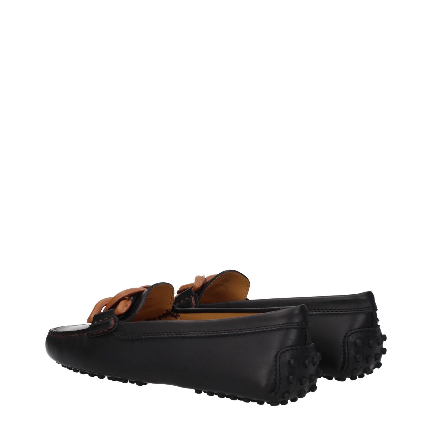 Tod's ob1o1e1224 Leather Loafers in Black Brown Size US 5.5 / IT 35.5 - 4 Thumbnail