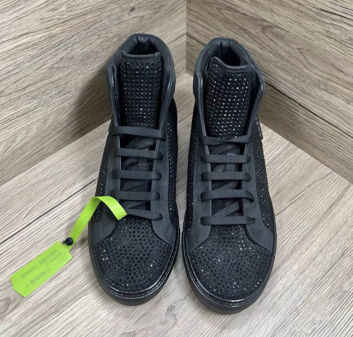 Philipp Plein Philipp Plein Black Full Diamond High-top Sneakers J41 Size US 7 / EU 40 - 2 Thumbnail