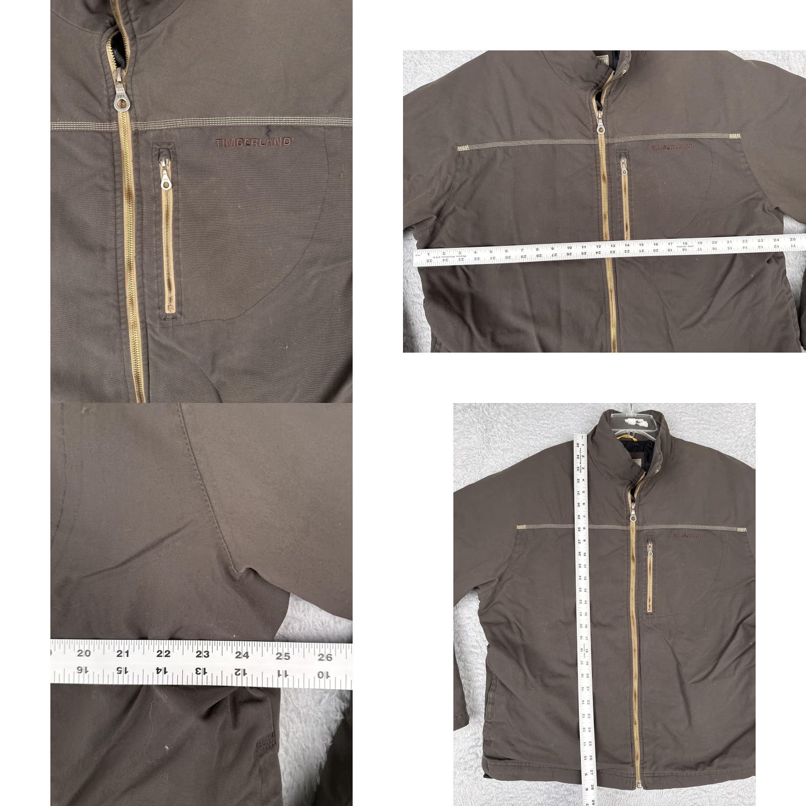 Timberland Timberland Jacket Mens 2XL Brown Canvas Quilted Lined Full Zip Workwear Outdoor Windbreaker Size US XXL / EU 58 / 5 - 8 Thumbnail