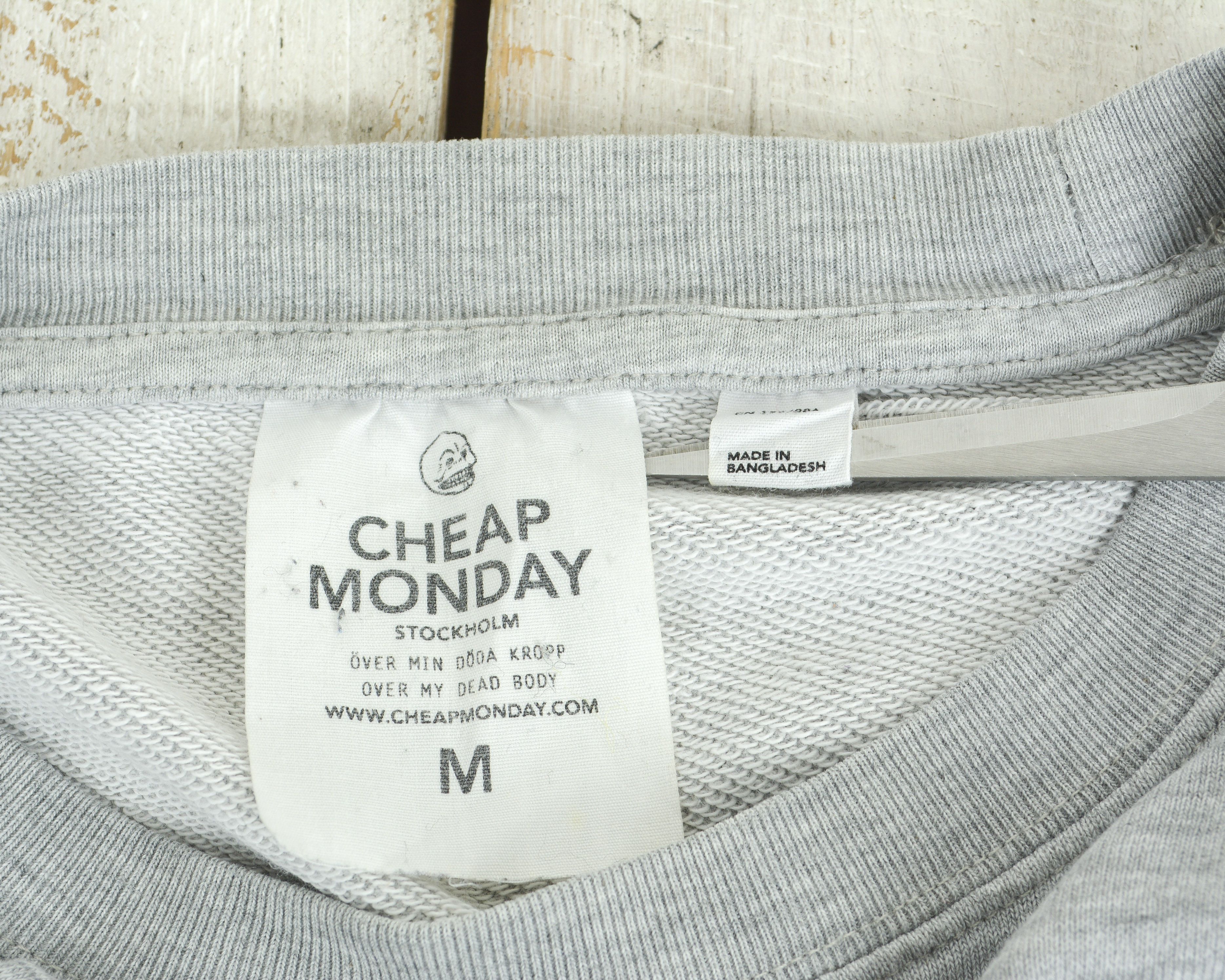 Cheap Monday Zone Sweat Jumper Pullover Sweatshirt Crew Neck Grey Active Size US M / EU 48-50 / 2 - 5 Thumbnail