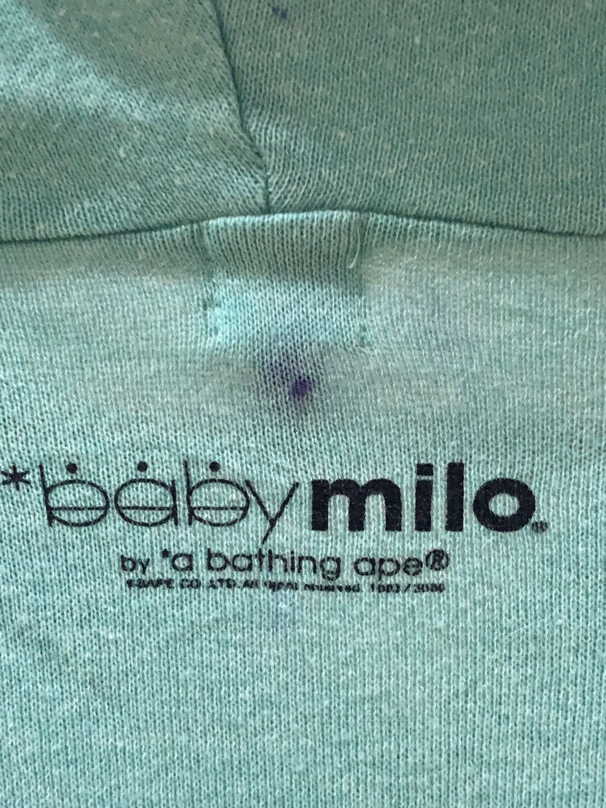 Bape OG 2006 A Bathing Ape Baby Milo Turquoise Full Zip Hoodie Size US L / EU 52-54 / 3 - 4 Thumbnail