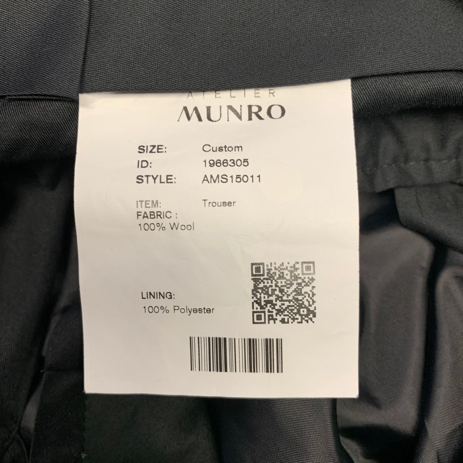 Other ATELIER MUNRO Size 32 Dark Grey Wool Slim Fit Dress Pants Size US 32 / EU 48 - 4 Thumbnail
