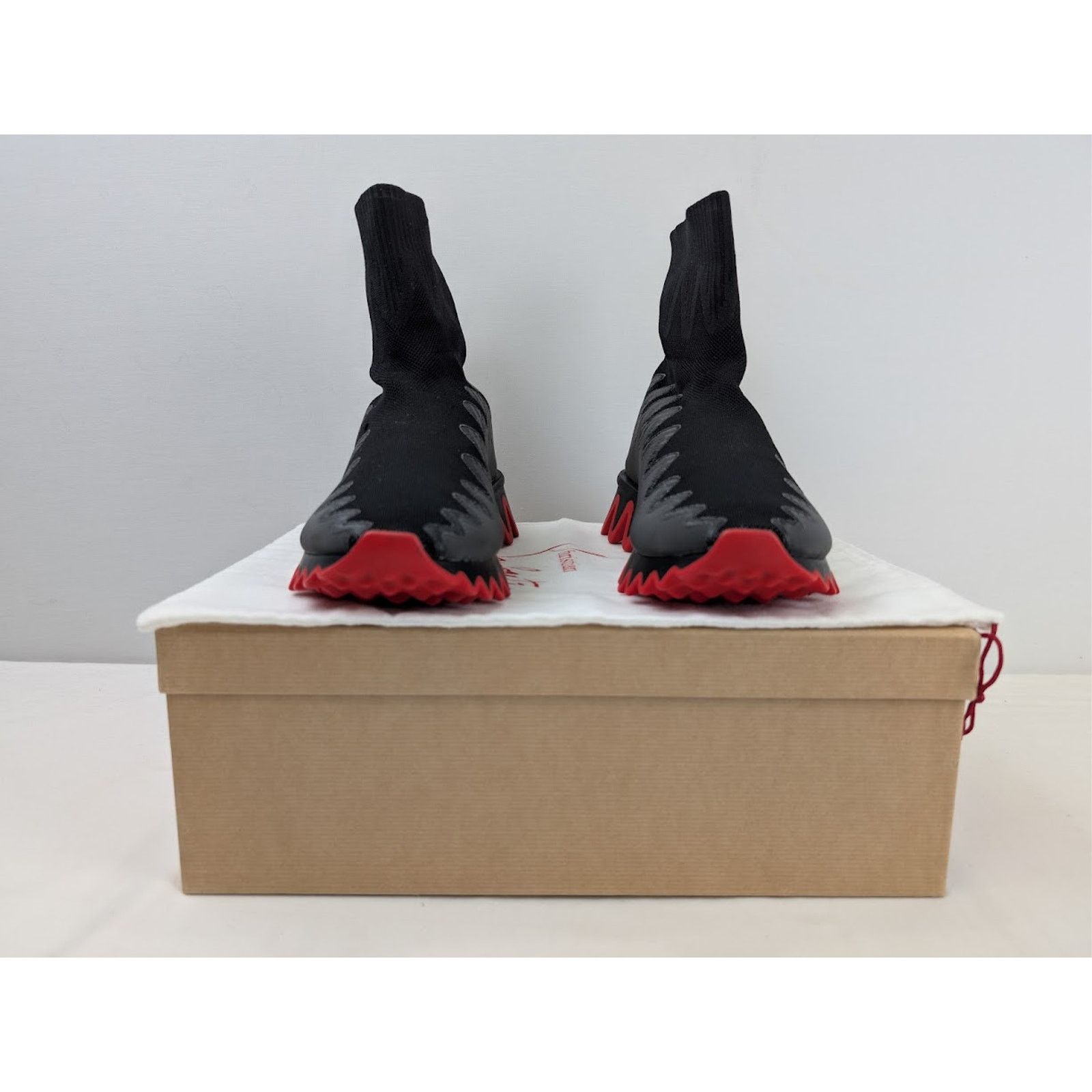 Christian Louboutin o1rshd1 Sharky Sock Sneakers in Black Size US 10.5 / EU 43-44 - 16 Thumbnail