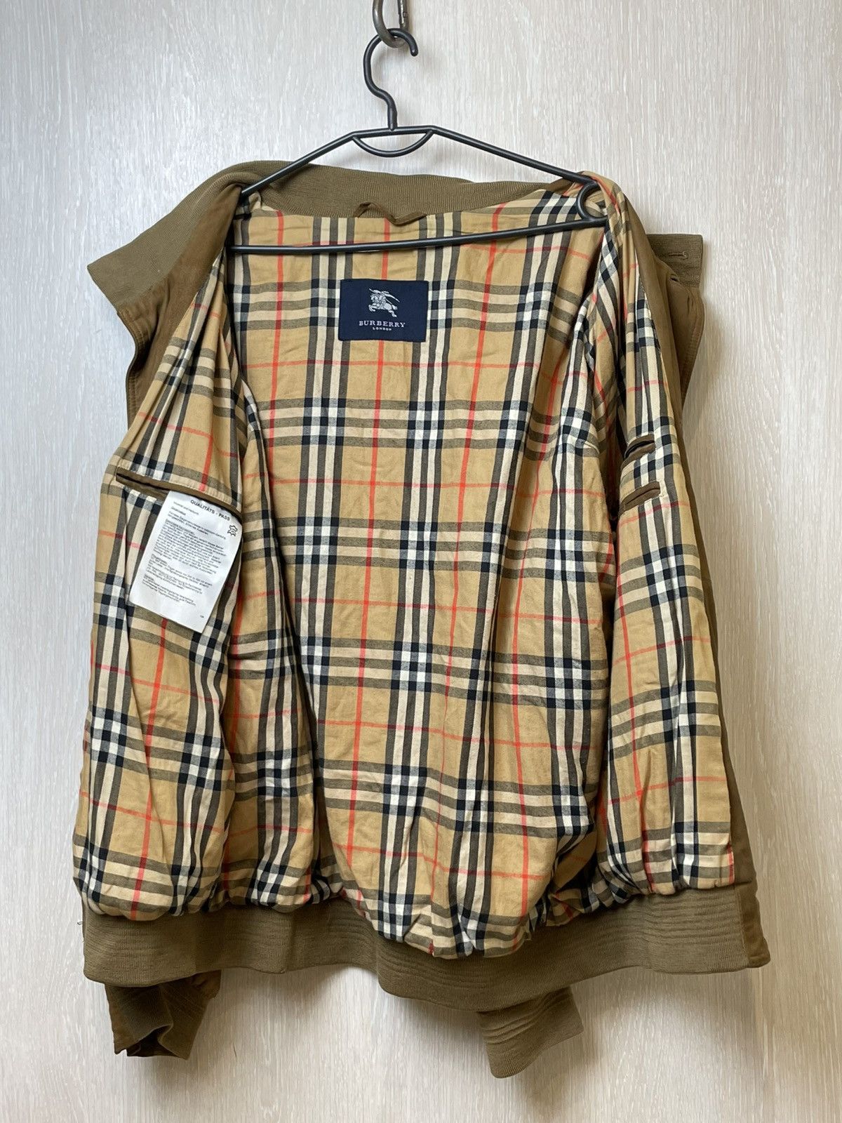 Burberry Vintage Burberry Leather Bomber Jacket Size US XL / EU 56 / 4 - 17 Thumbnail
