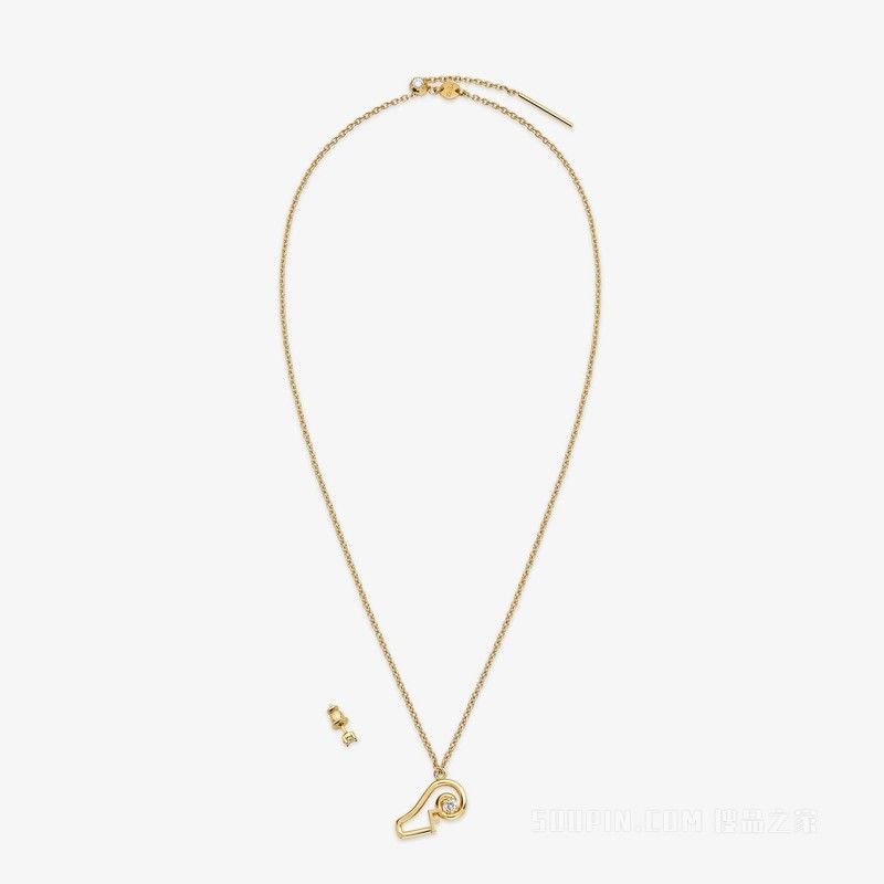 Fendi o1loc1c0824 Size: OS / Astrology Necklace in Golden Size ONE SIZE - 1 Thumbnail