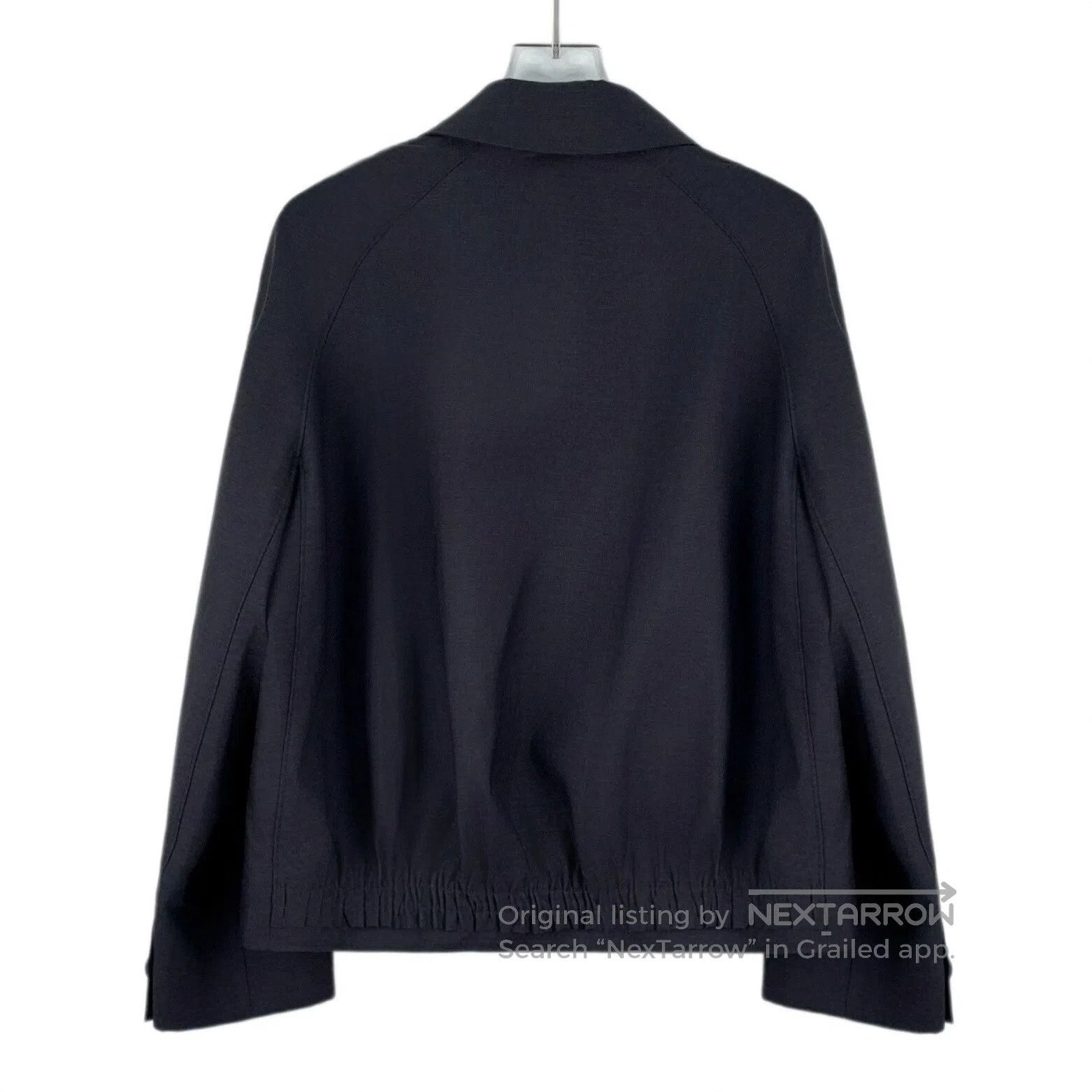 Gucci Guicci Deep gray logo embroidery wool lapel zip-up long-sl Size S / US 4 / IT 40 - 2 Thumbnail