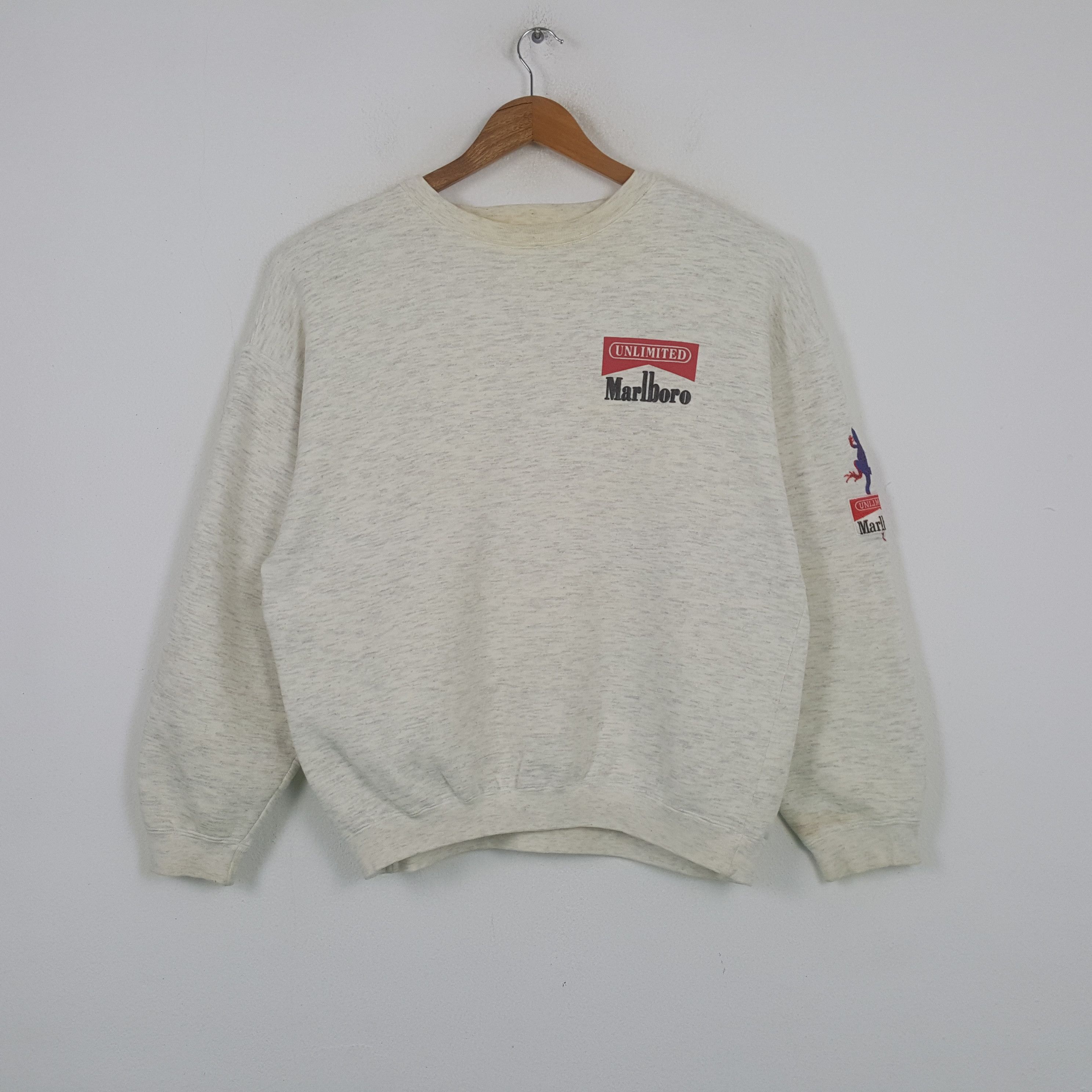 Marlboro × Vintage Vintage UNLIMITED MARLBORO Streetwear Sweatshirt C293N19 Size US L / EU 52-54 / 3 - 1 Thumbnail
