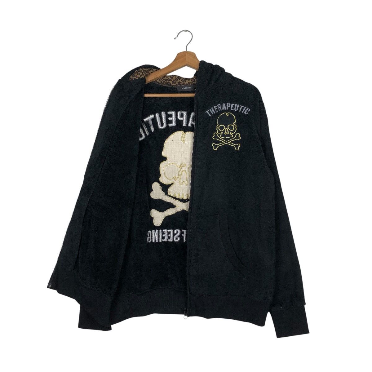 Japanese Brand Vintage Zipper Jacket Space Opera Skeleton Big Logo Backhit Size US L / EU 52-54 / 3 - 13 Thumbnail