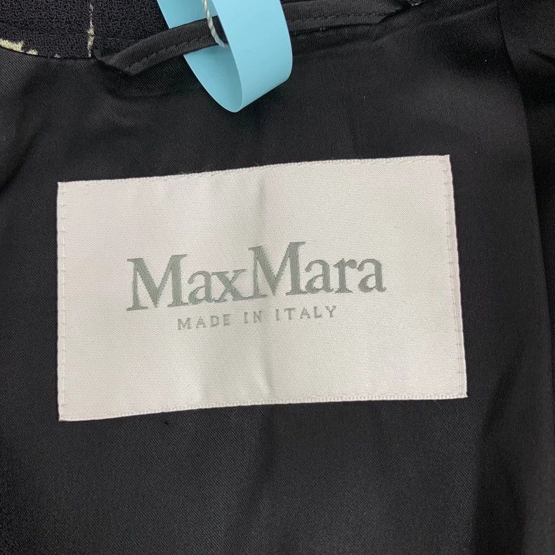 Max Mara Max Mara Black rock wool single-breasted long-sleeved coat Size S / US 4 / IT 40 - 6 Thumbnail
