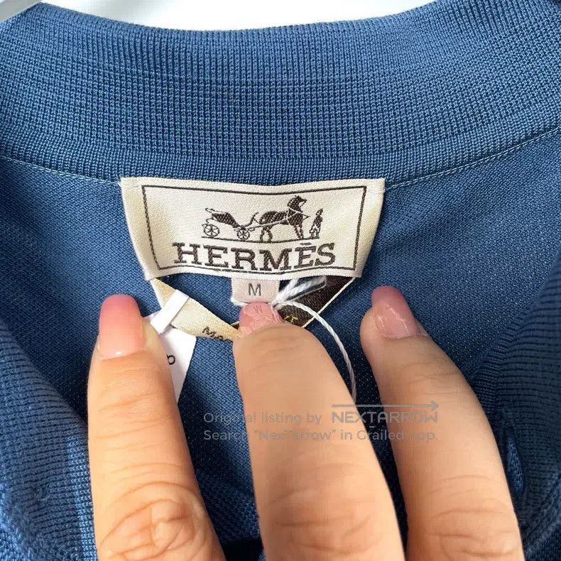 Hermes Hermes Navy Short Sleeve Polo Shirt Size M / US 6-8 / IT 42-44 - 3 Thumbnail