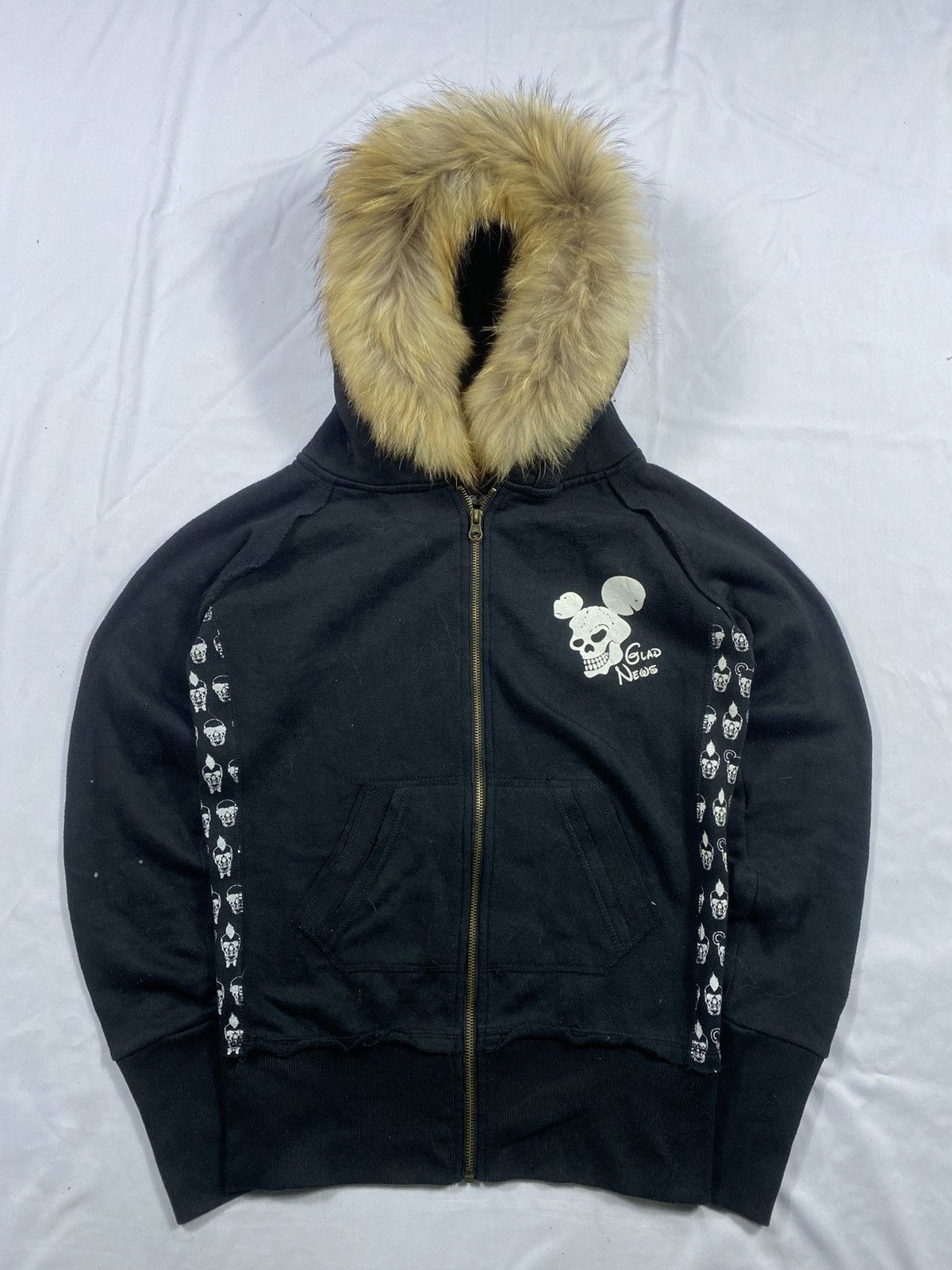 Hysteric Glamour DISTRESSED FUR ZIPPER HOODIE SKULL LGB STYLE Size US M / EU 48-50 / 2 - 1 Thumbnail