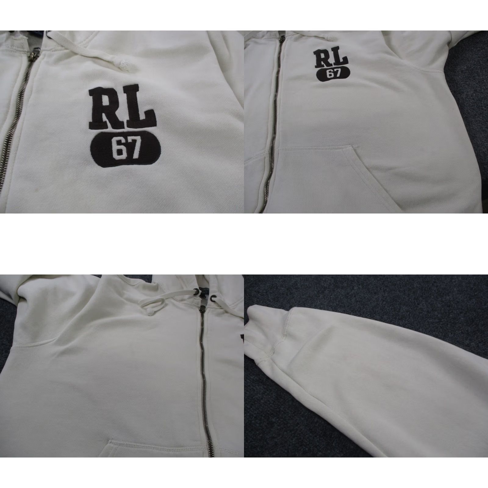 Polo Ralph Lauren Polo Ralph Lauren Jacket Mens L Windbreaker Hooded Full Zip Pockets Ivory Knit Casual Logo 67 Spellout Size US L / EU 52-54 / 3 - 8 Thumbnail