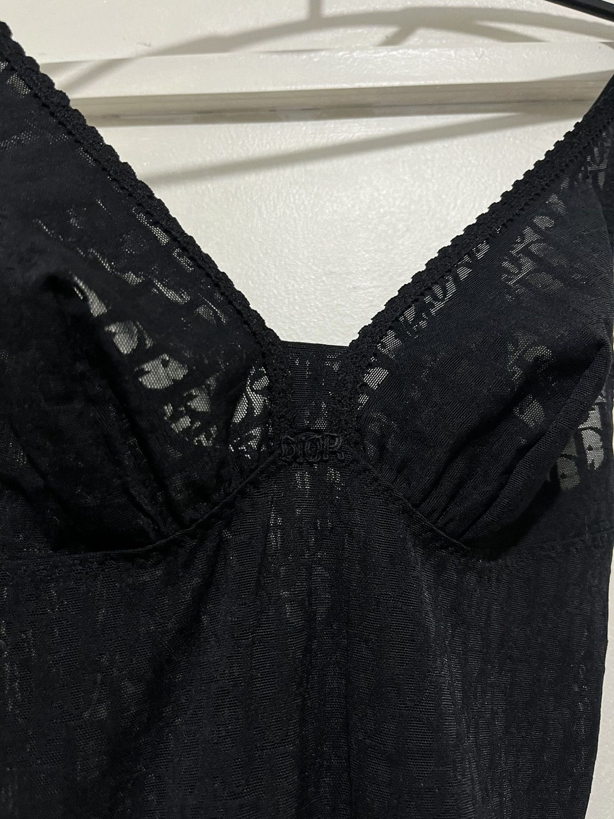 Dior Rare Vintage Christian Dior 1990’s Monogram Sheer Bodysuit Size L / US 10 / IT 46 - 4 Thumbnail