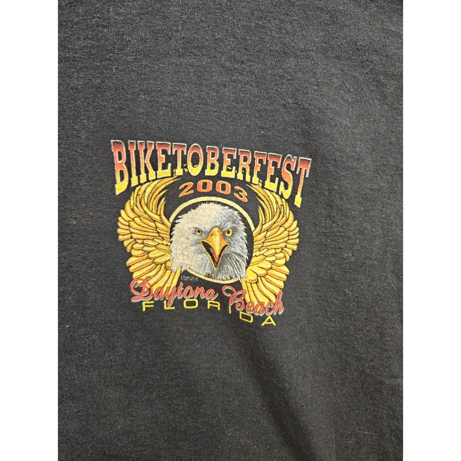 Hanes VINTAGE Hanes Black Graphic T-Shirt Eagle USA Size XL Biker Tee Mens 2003 Biketoberfest Size US XL / EU 56 / 4 - 3 Thumbnail