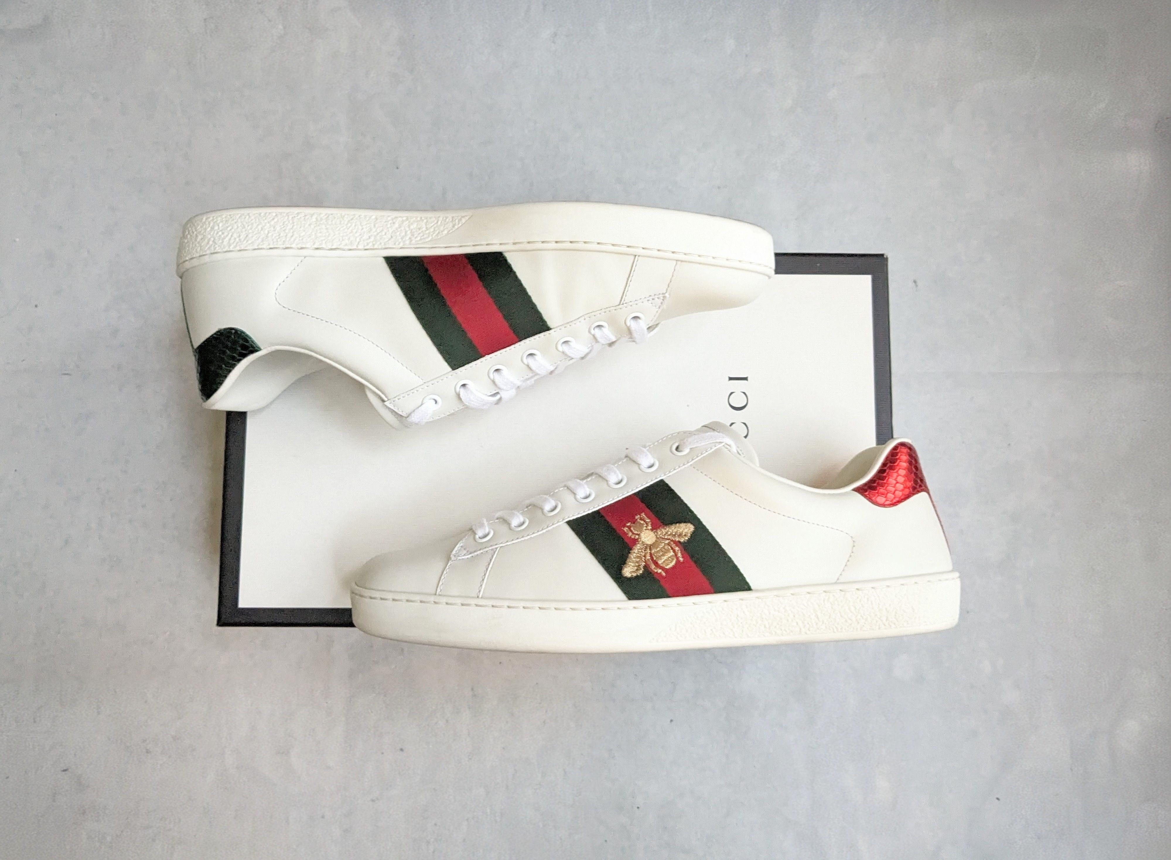 Gucci Gucci Ace Sneakers Bee White 9.5 Low Tops Size US 9.5 / EU 42-43 - 5 Thumbnail