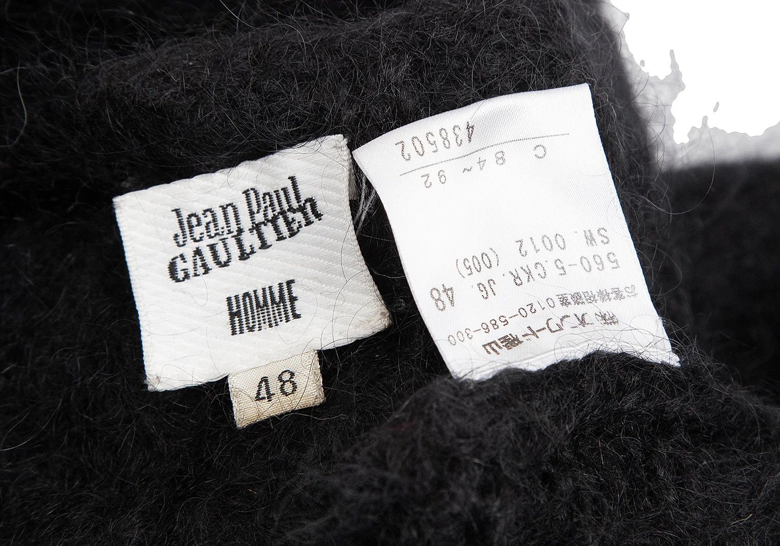 Jean Paul Gaultier Mohair Back Open Knit in Black Size 48 Size US M / EU 48-50 / 2 - 10 Thumbnail