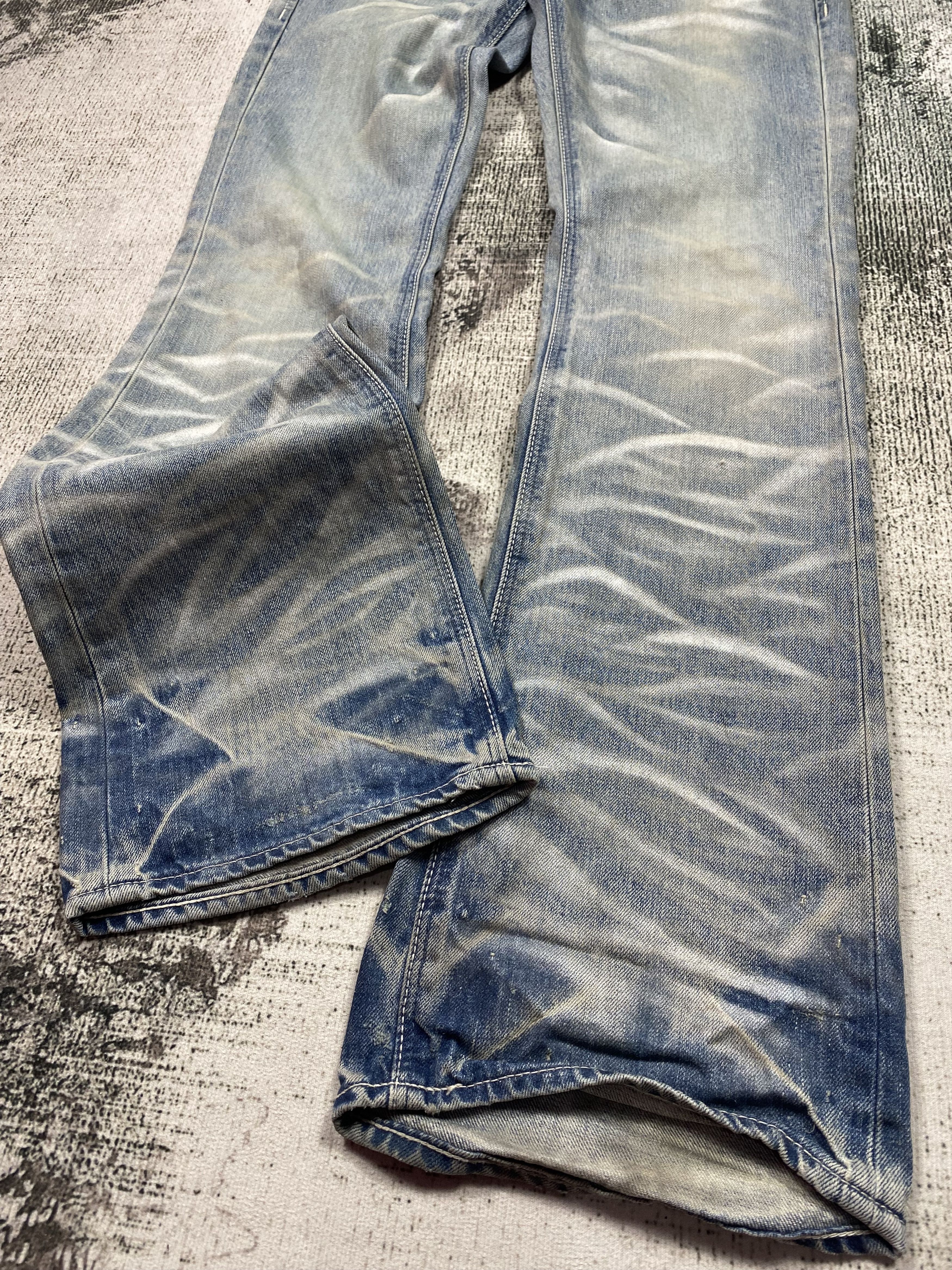 Japanese Brand RARE🔥Japanese Flare Bootcut Honeycomb Faded Low Rise Size US 32 / EU 48 - 4 Thumbnail