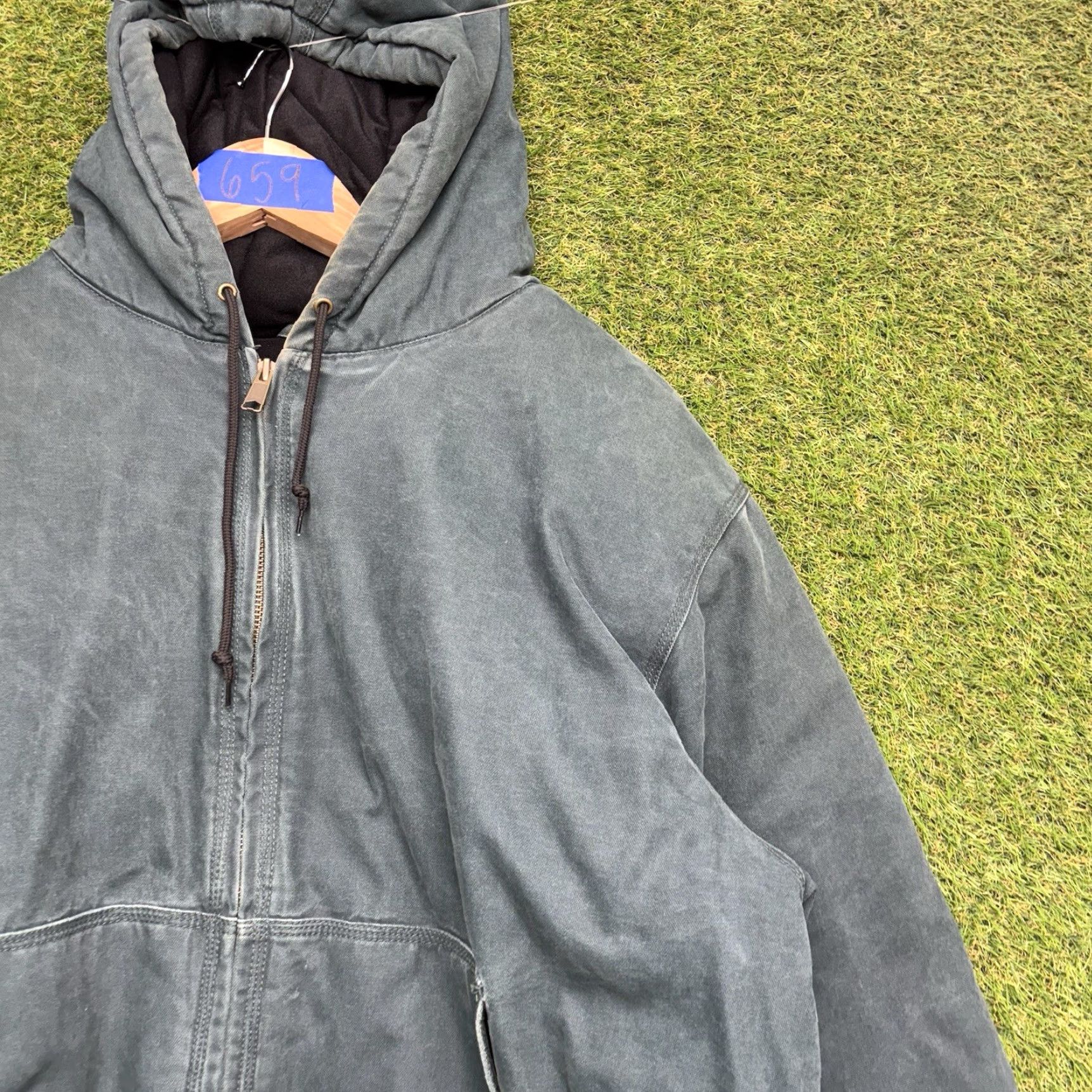 Vintage Cabela's Jacket Mens 2XLT Tall Roughneck Quilted Lined Insulated Canvaswear Bomber Jacket Wind-Resistant Pockets Zip Front Hooded Weathergear Size US XXL / EU 58 / 5 - 5 Thumbnail